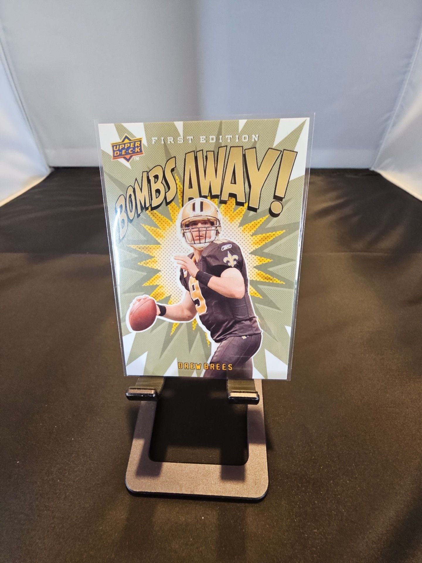 Upper Deck First Edition Bombs Away Drew Brees New Orleans Saints Football Card 1