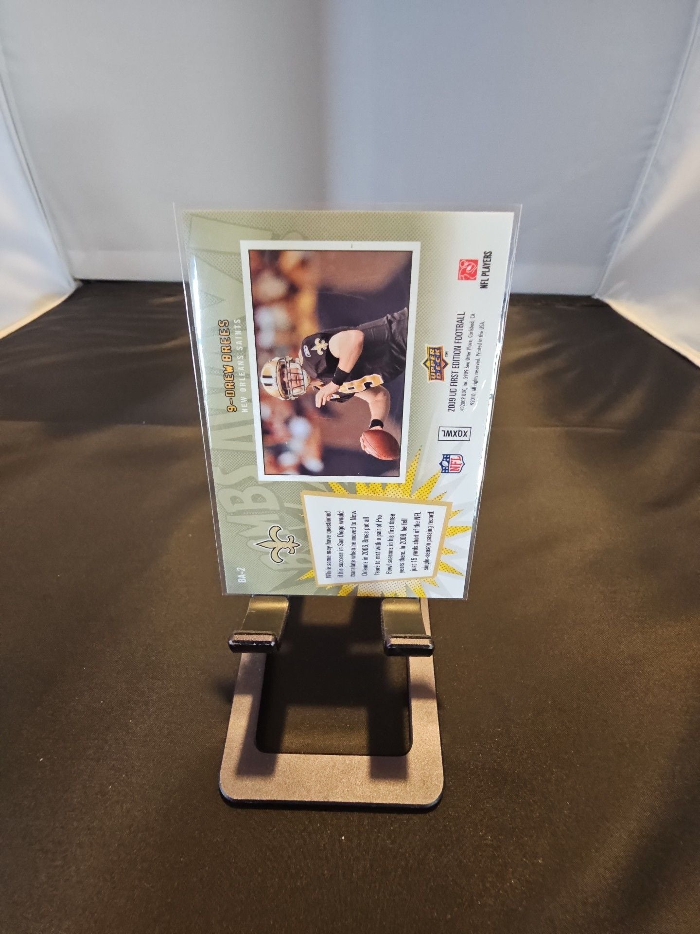 Upper Deck First Edition Bombs Away Drew Brees New Orleans Saints Football Card 2