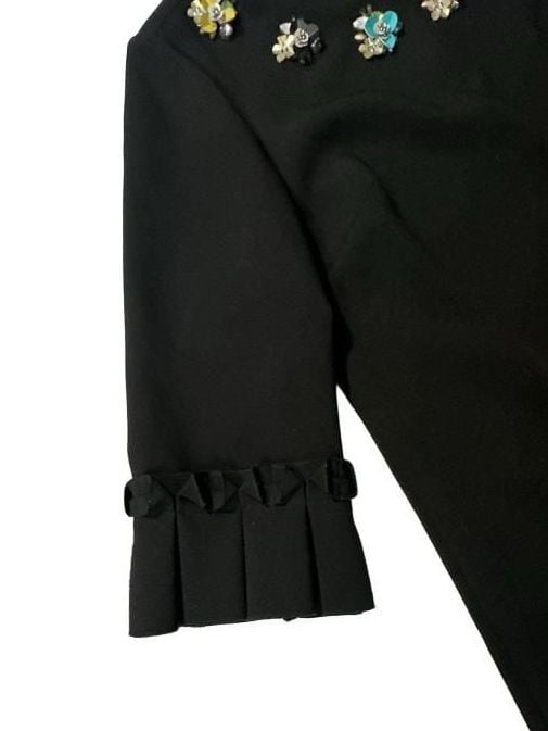 Tahari Arthur S. Levine Embellished Neck Dress Size 8P Black 3