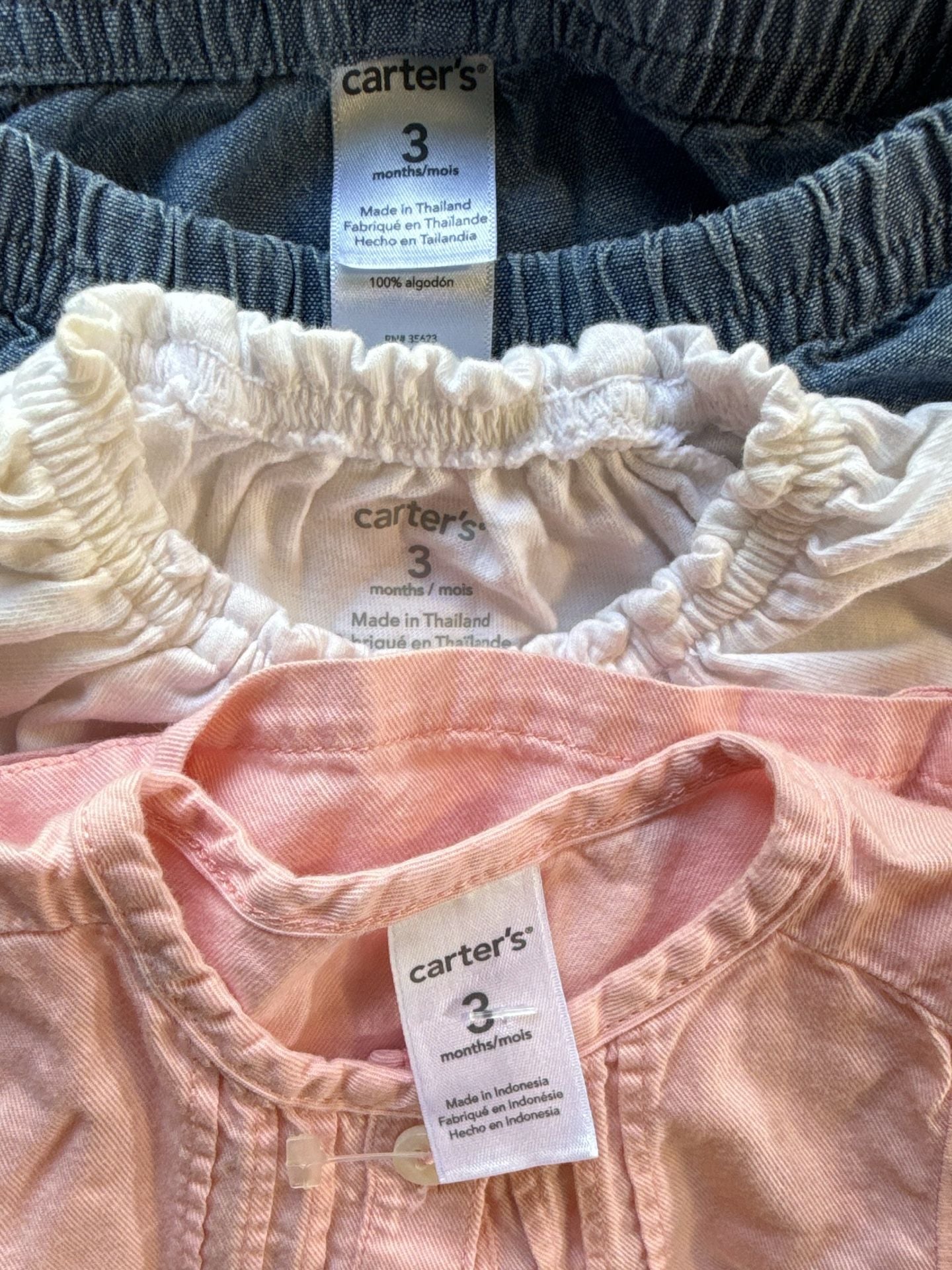 Carters 3 Months Girls 3-Piece Outfit Set 3