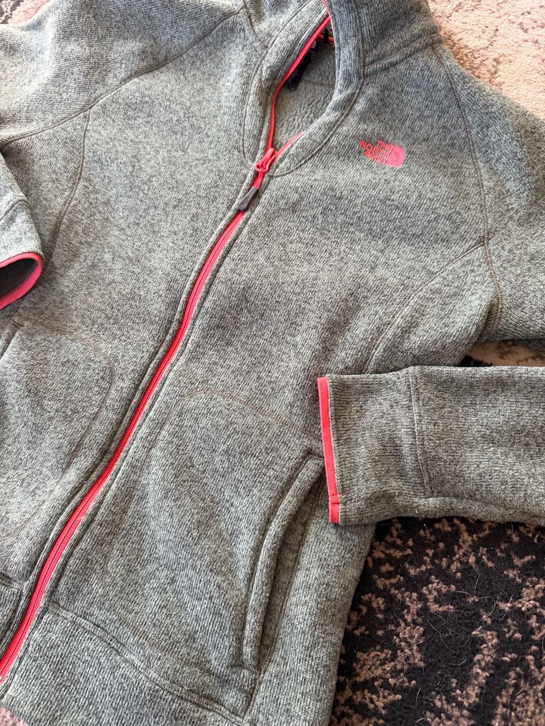The North Face Full Zip Fleece Jacket Size L Green 3