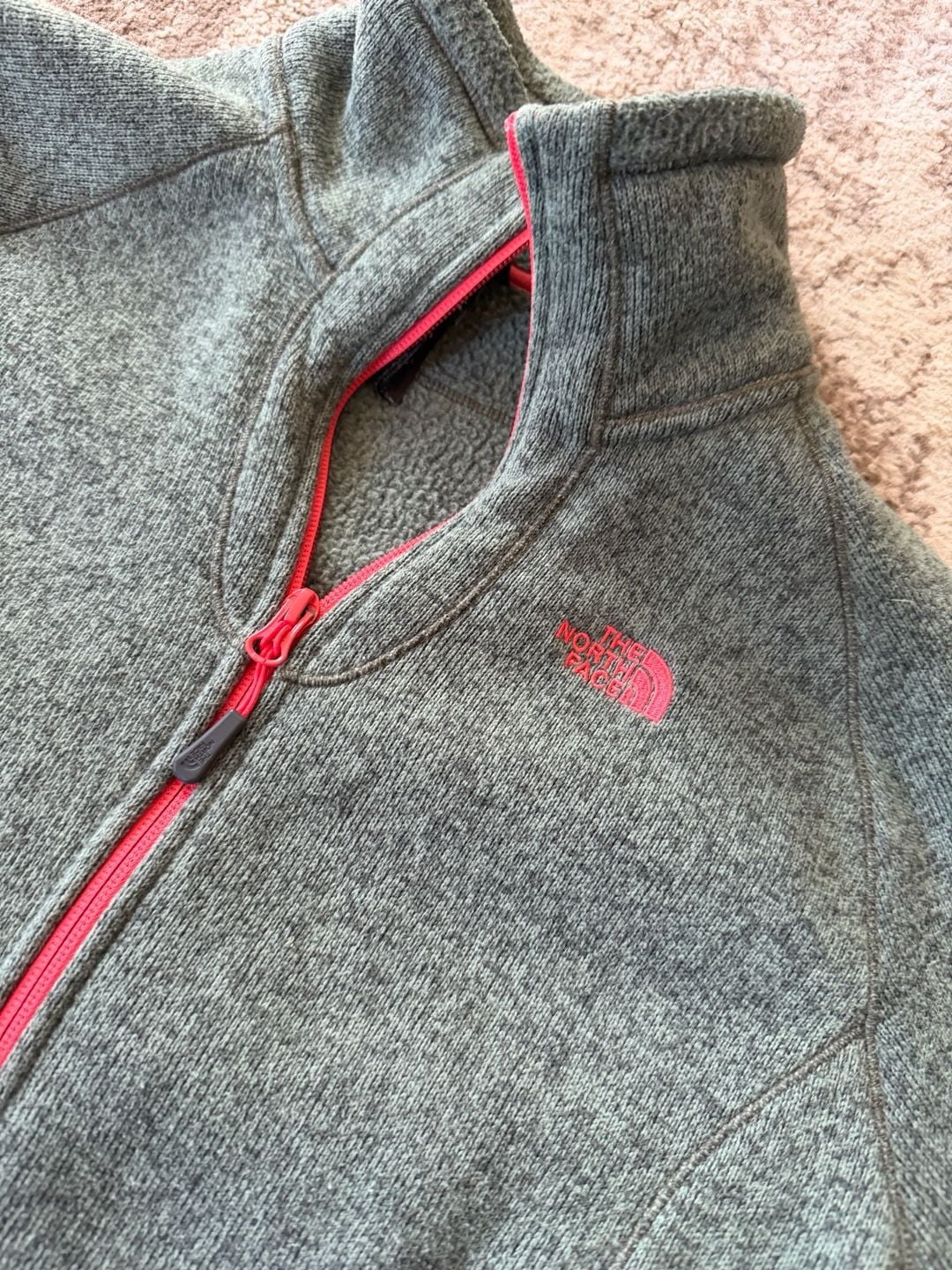 The North Face Full Zip Fleece Jacket Size L Green 4