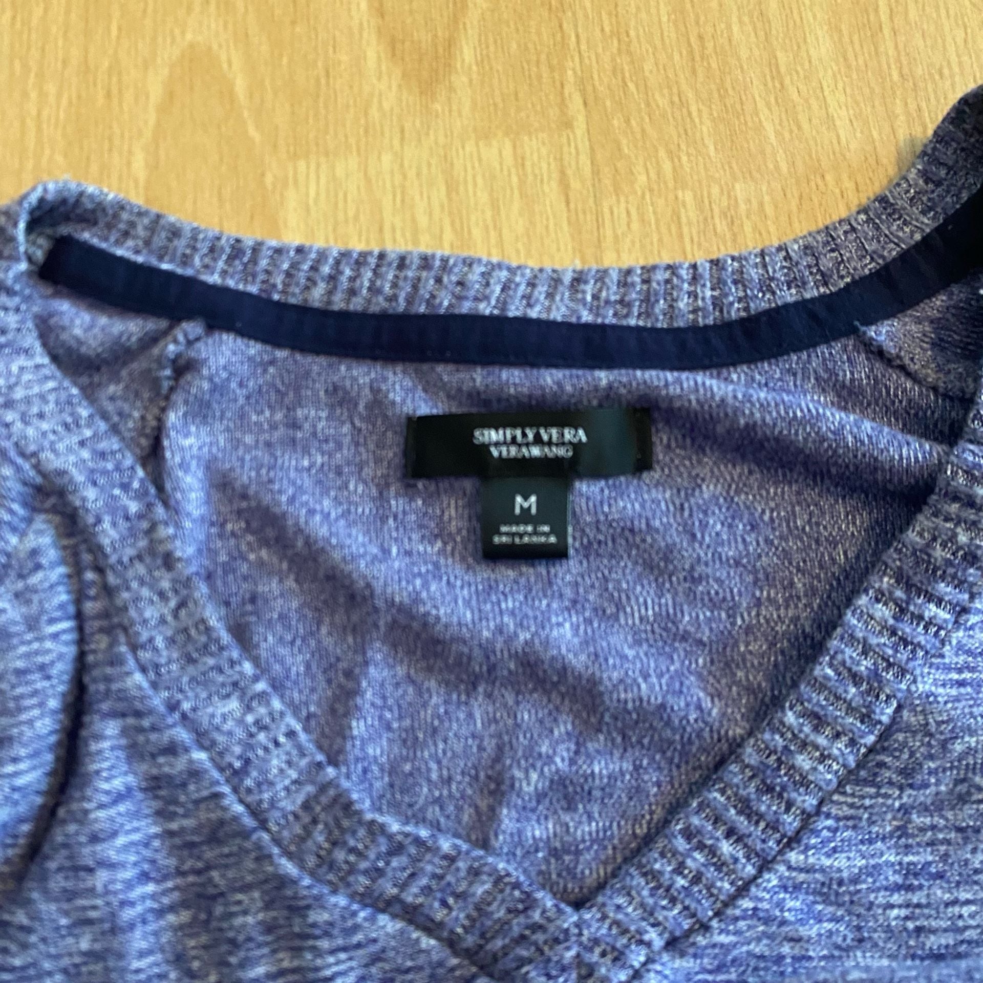 Simply Vera Vera Wang Pajama Set Size M Purple 4
