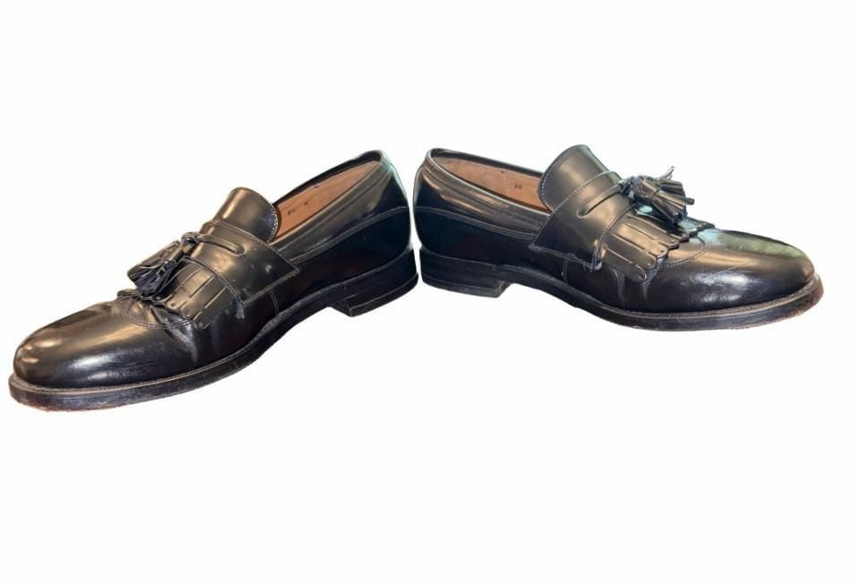 J. Murphy Kiltie Tassel Loafers Size 8.5M Black Leather 3