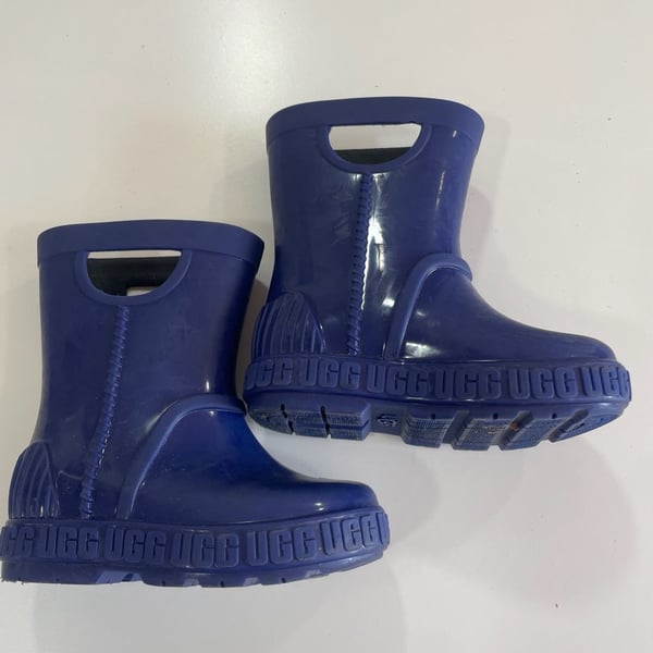 UGG Kids Drizlita Rain Boots Size 6K Blue Waterproof