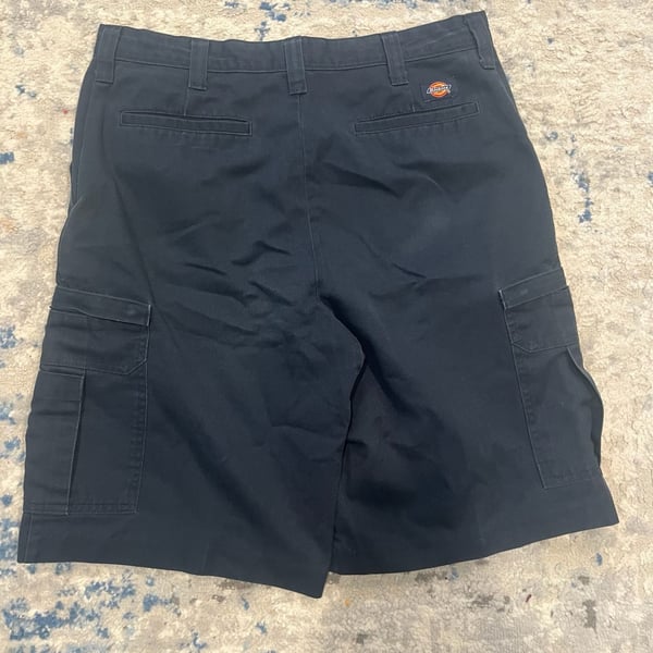 Baggy Dickies Cargo Shorts Size 34 Black Twill Workwear