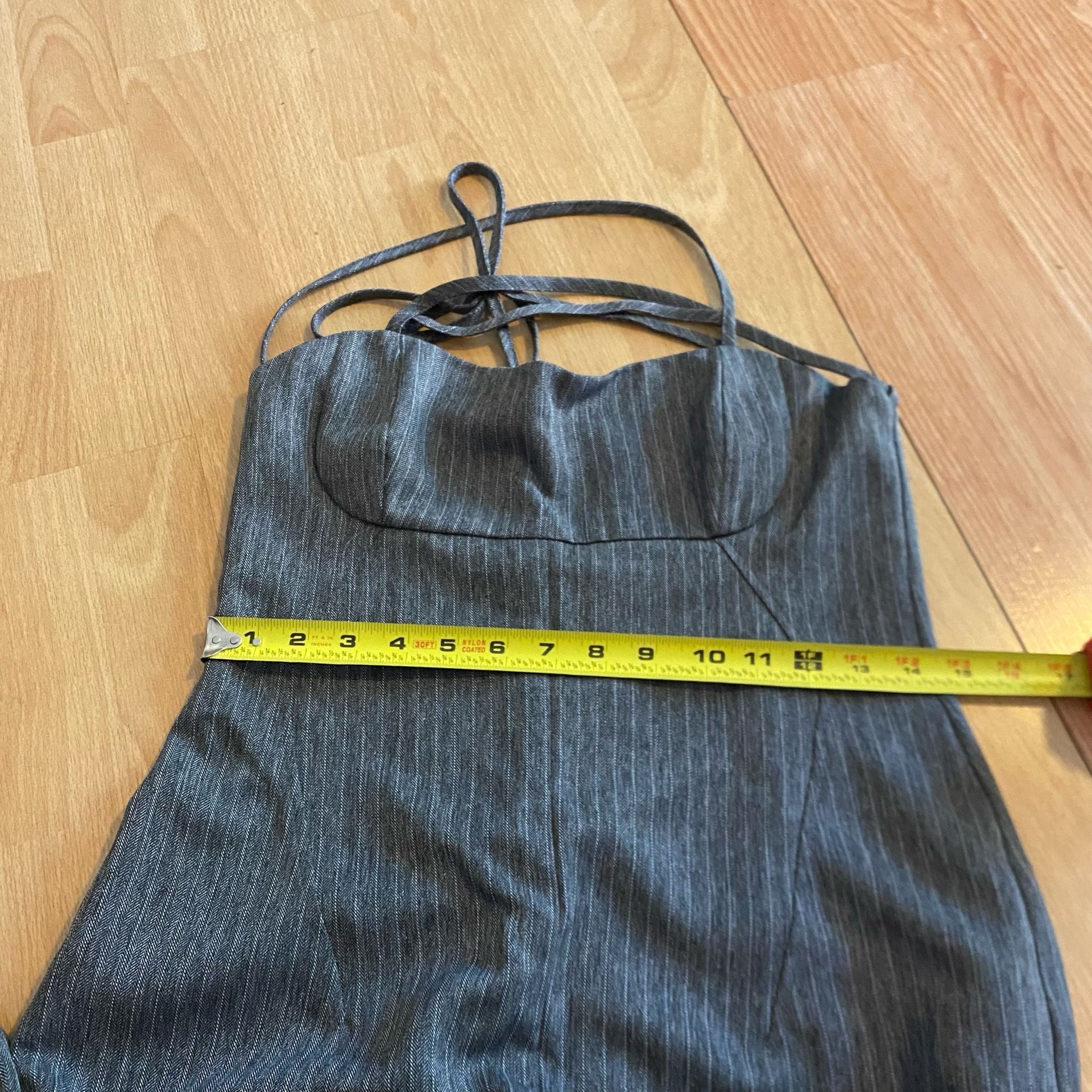Asos Design Jumpsuit Gray Pinstripe 8
