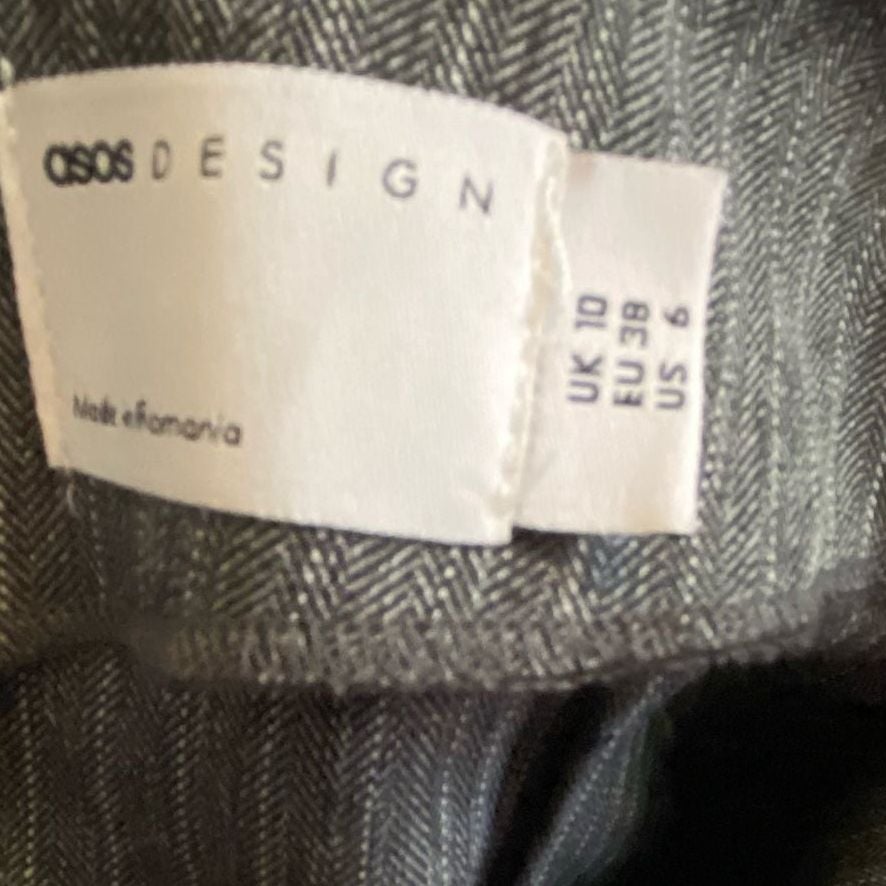 Asos Design Jumpsuit Gray Pinstripe 10