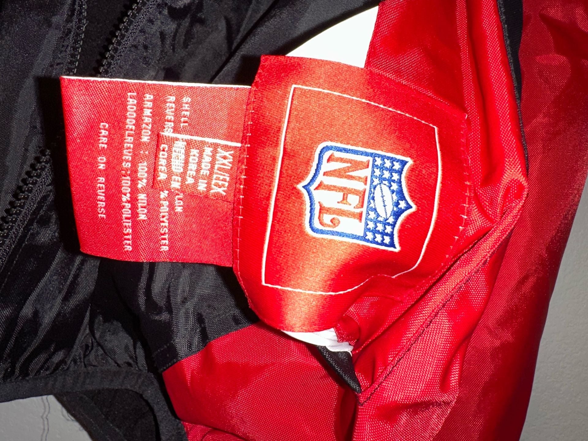 NFL Kansas City Chiefs jacket XXL red black embroidered logo reversible 6