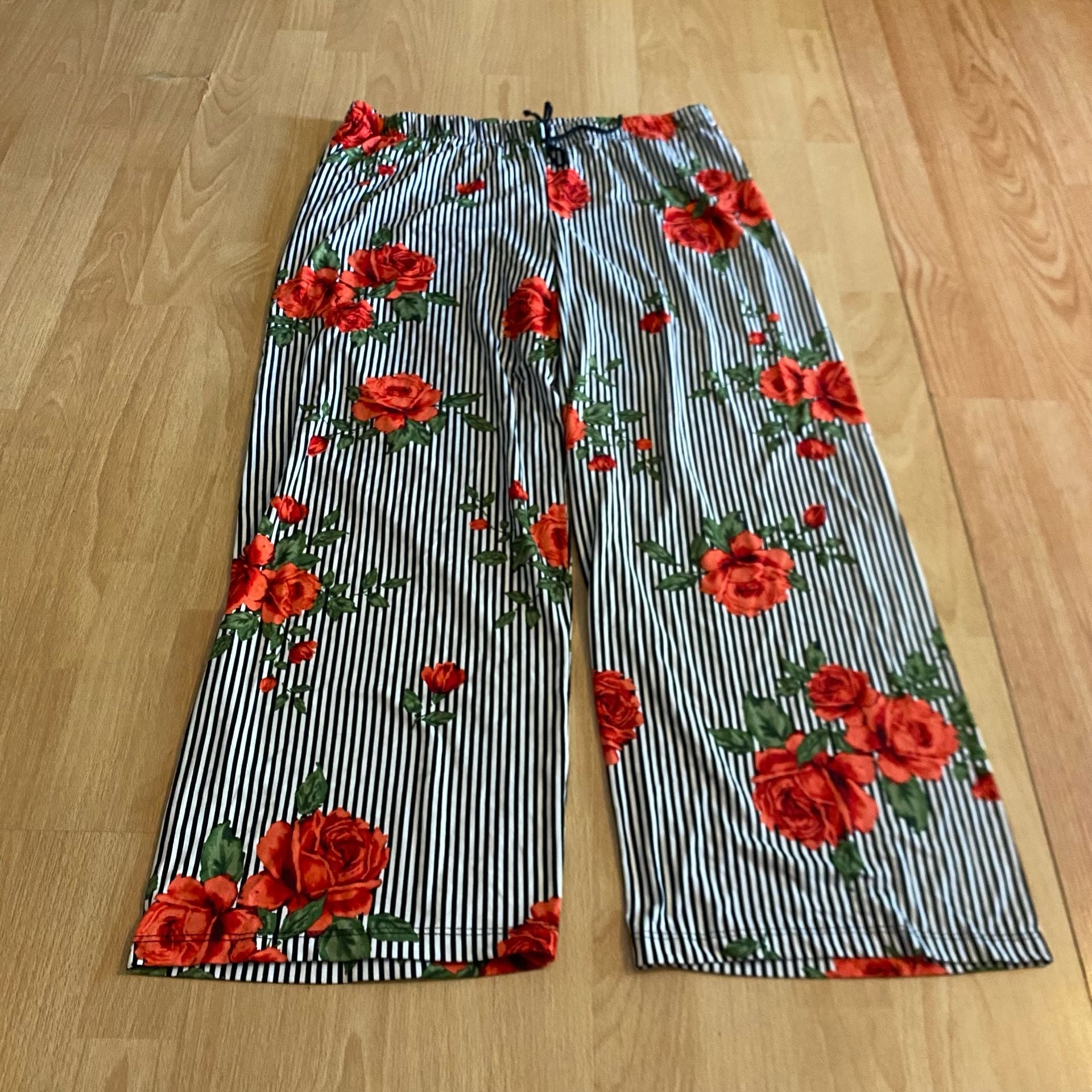 Bobbie Brooks Sleepwear Pants 2X Striped Rose 1