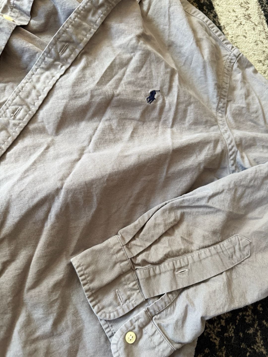Ralph Lauren Classic Fit Button-Down Shirt Size XXL Grey Long Sleeve 3