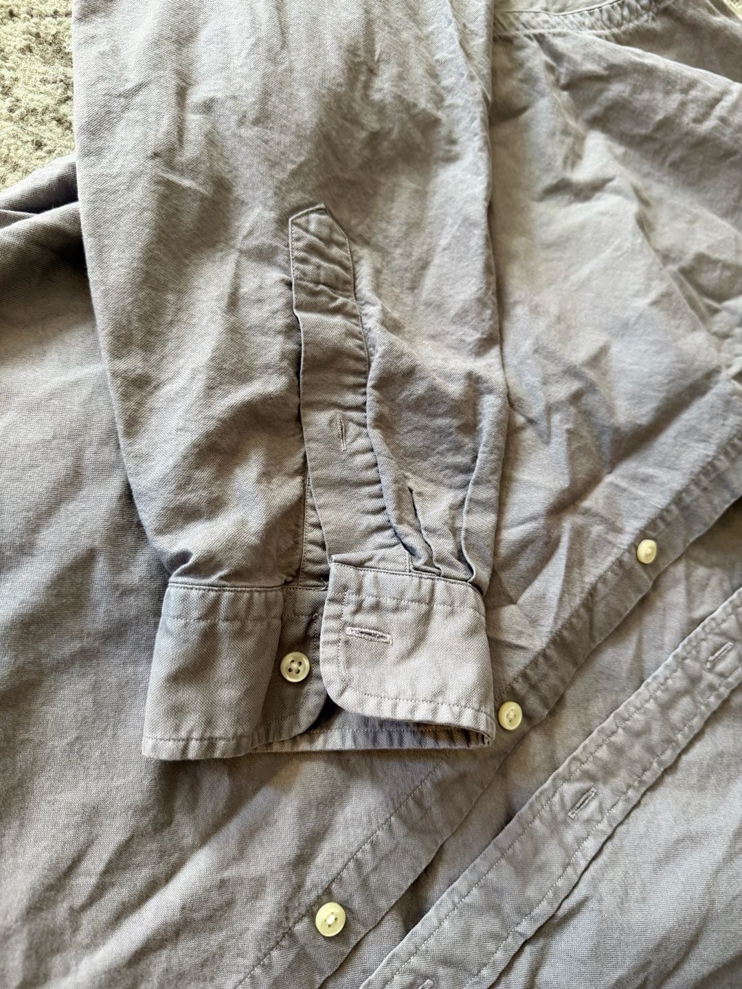 Ralph Lauren Classic Fit Button-Down Shirt Size XXL Grey Long Sleeve 4