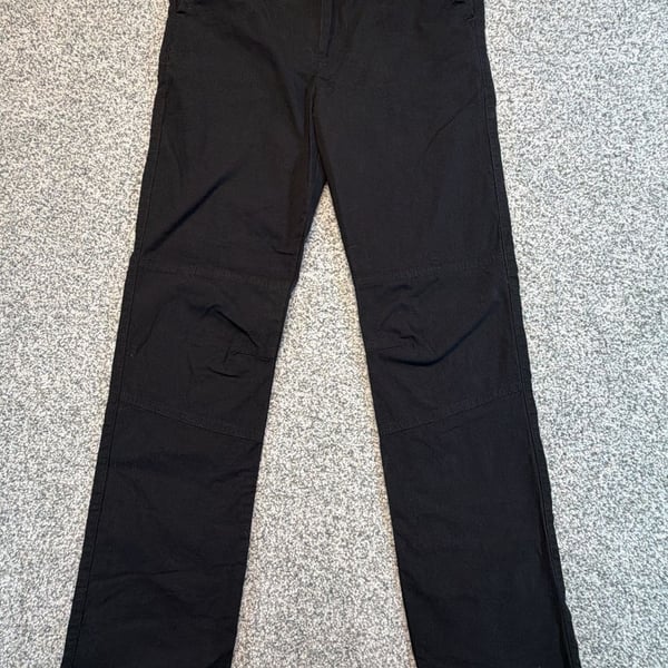 Place Black Pants Size S Drawstring Waist Casual Trousers