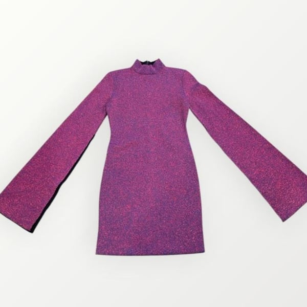 Solace London Allula Dress US 2 Purple Glitter