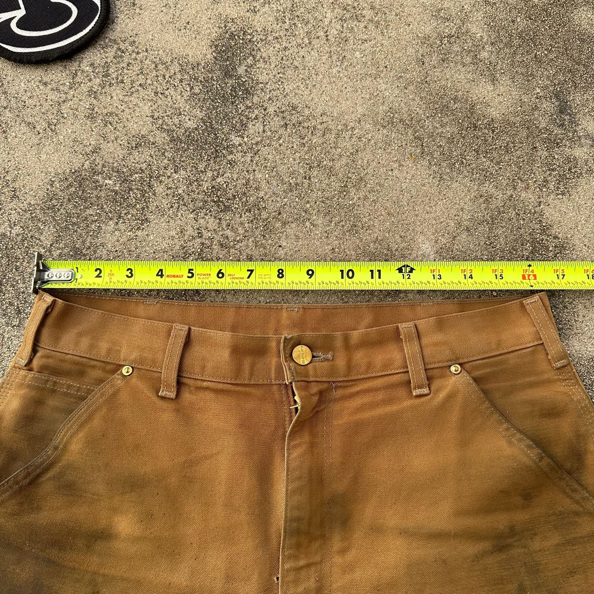 Vintage Carhartt Double Knee Loose Original Fit Pants Brown 4