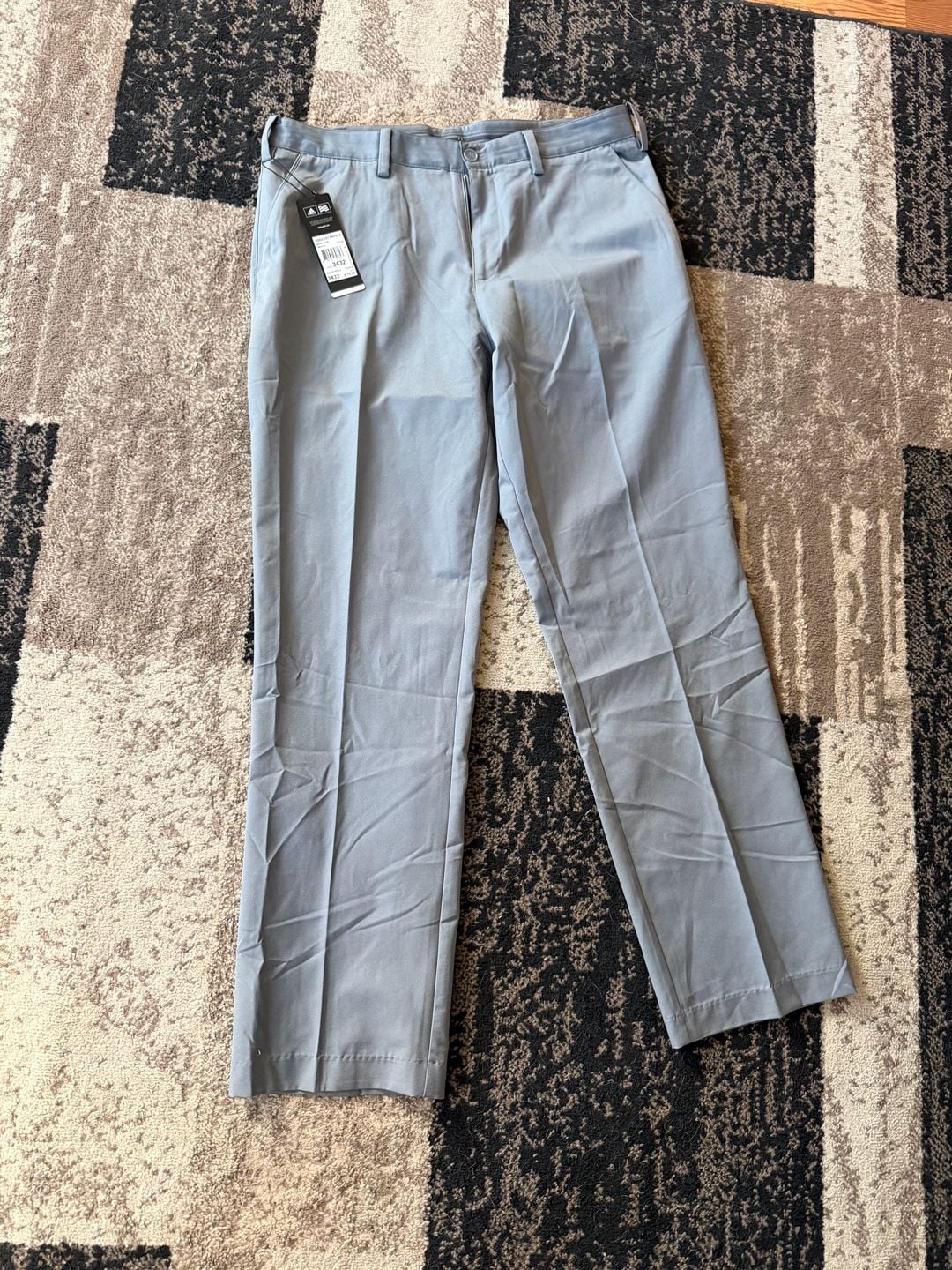 Adidas Ultimate365 Golf Pants Size 34x32 Gray Flat Front Stretch 2