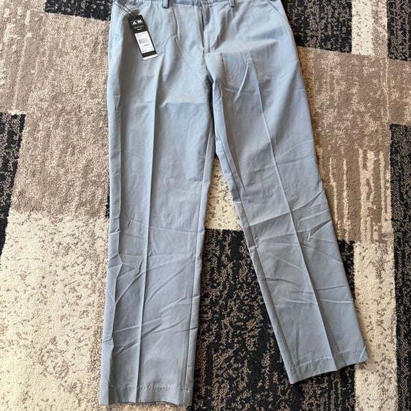 Adidas Ultimate365 Golf Pants Size 34x32 Gray Flat Front Stretch