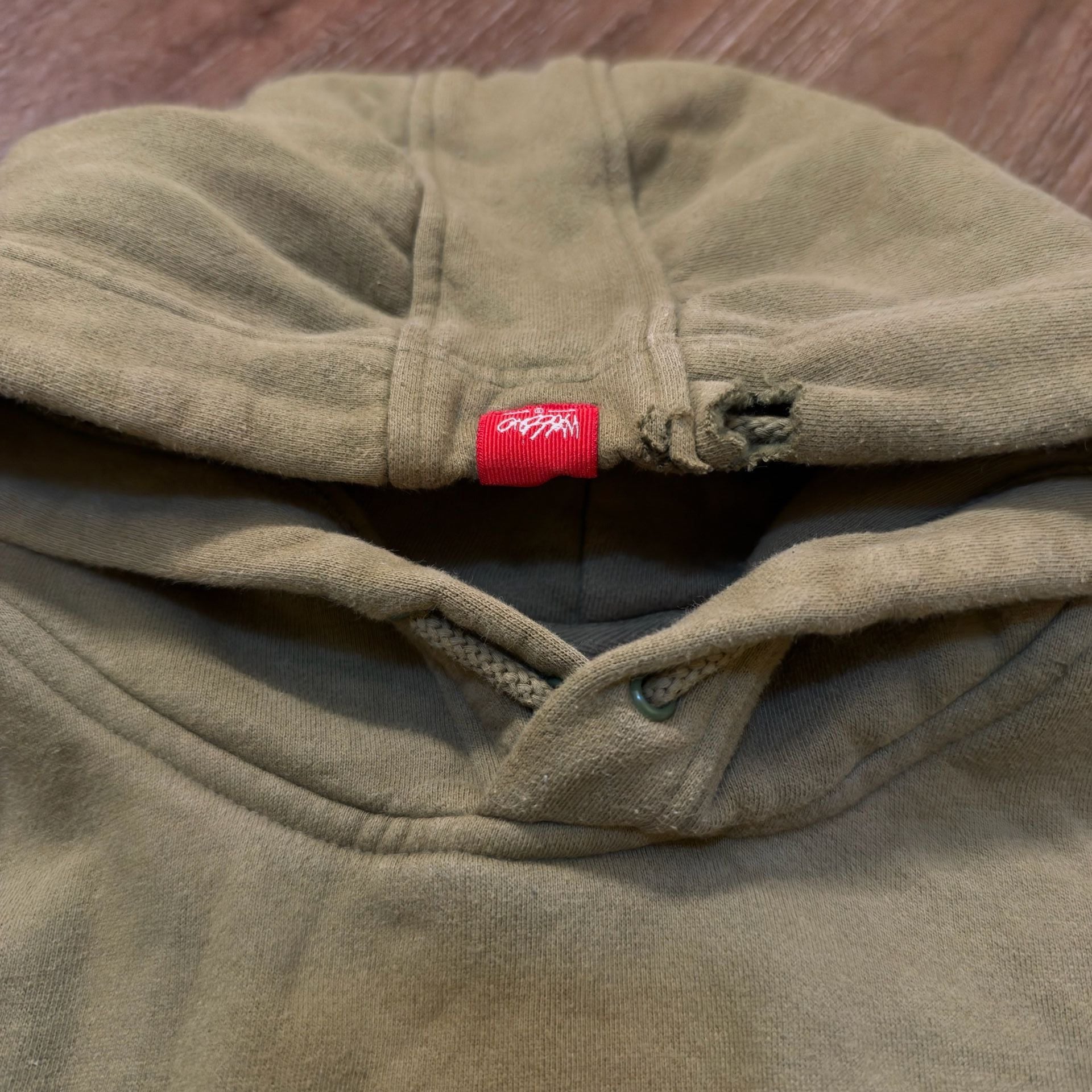 Mossimo Forest Green Y2K Hoodie Size M 63 Graphic Pullover Sweatshirt 7