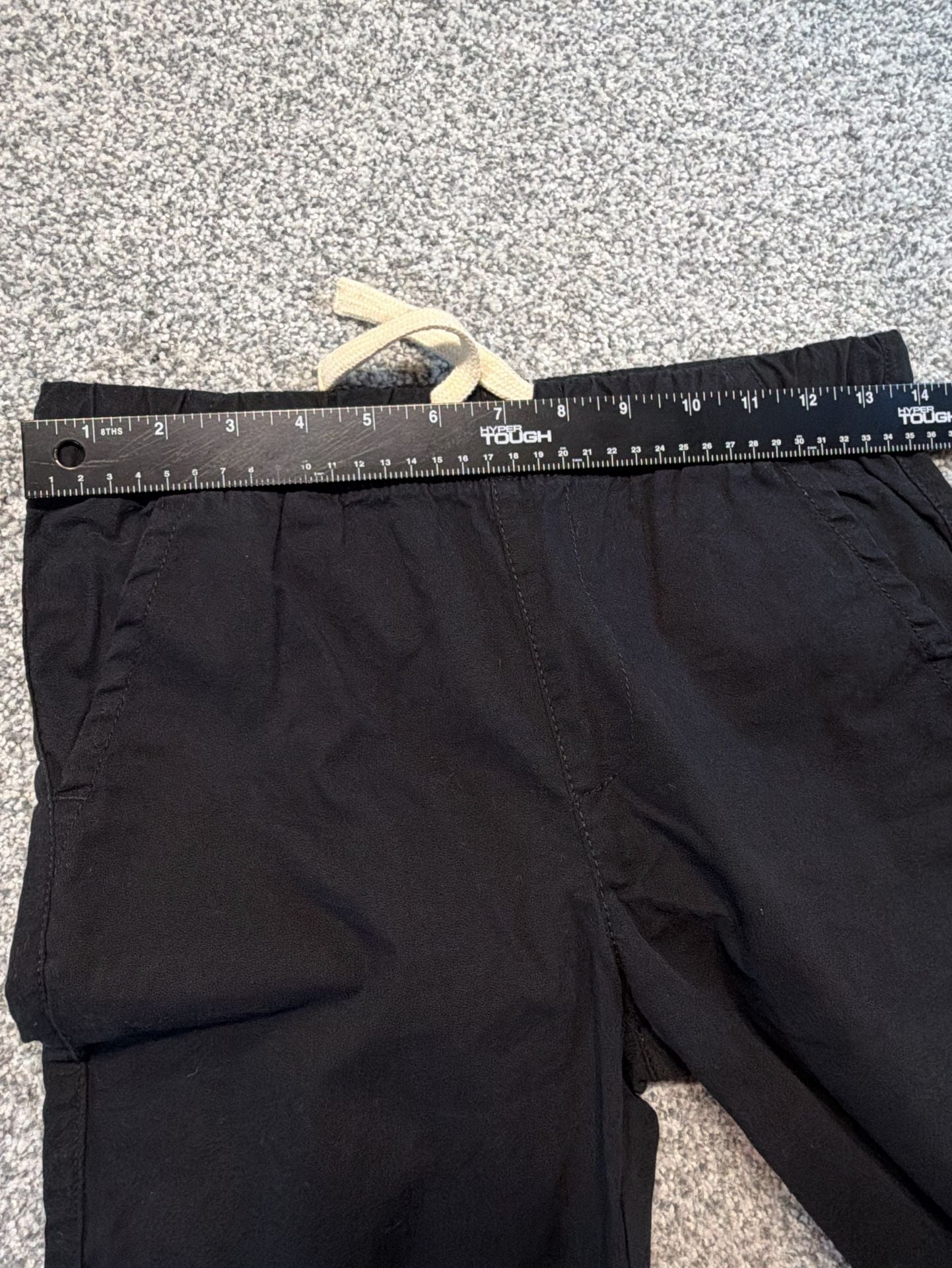 Place Black Pants Size S Drawstring Waist Casual Trousers 6