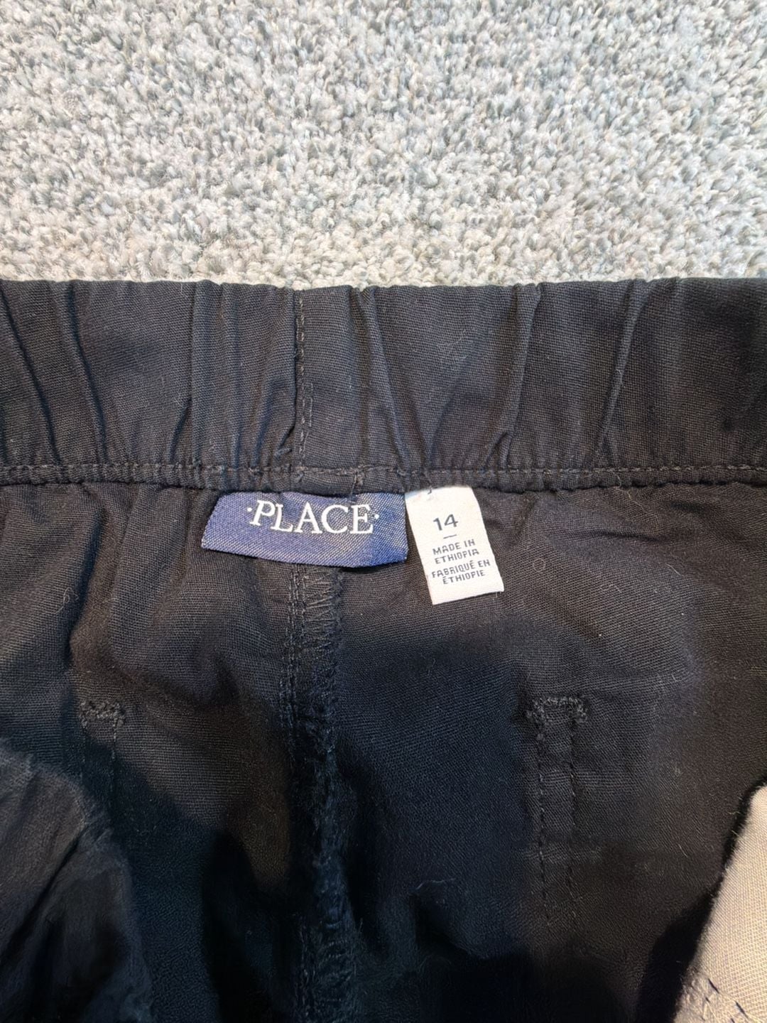 Place Black Pants Size S Drawstring Waist Casual Trousers 8
