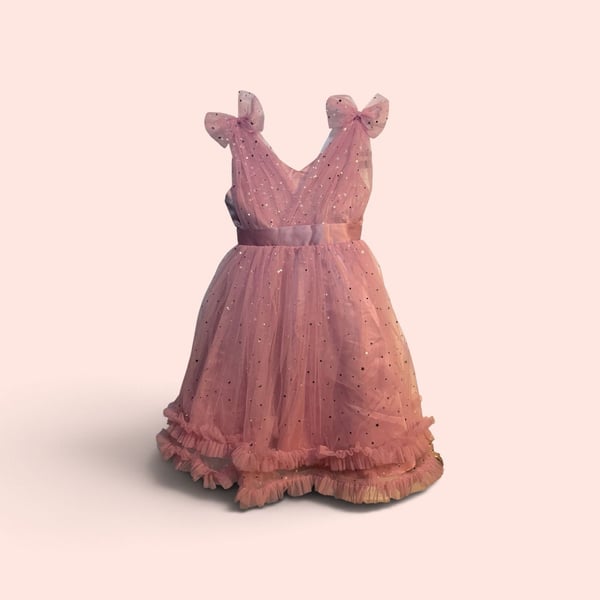 Toddler Kids Girls Butterfly Dress Sparkle Sequins Tulle Wedding Formal