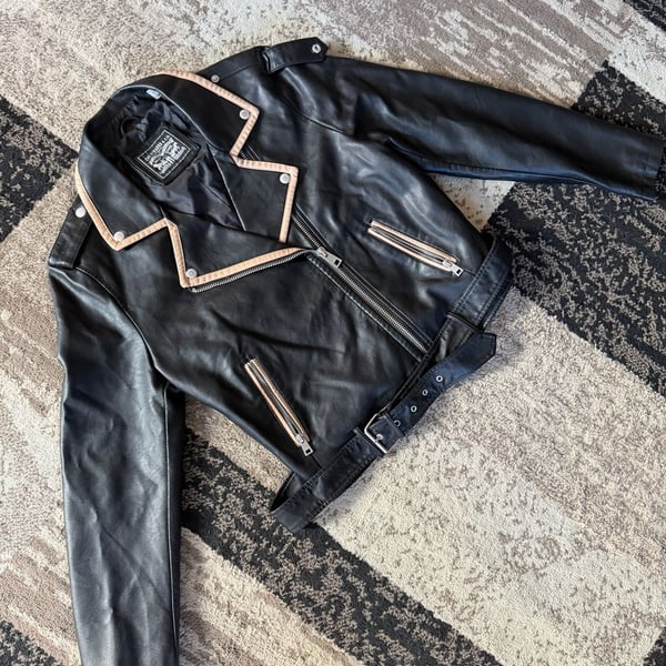 Levi Strauss & Co. Moto Jacket Size XL Black Faux Leather