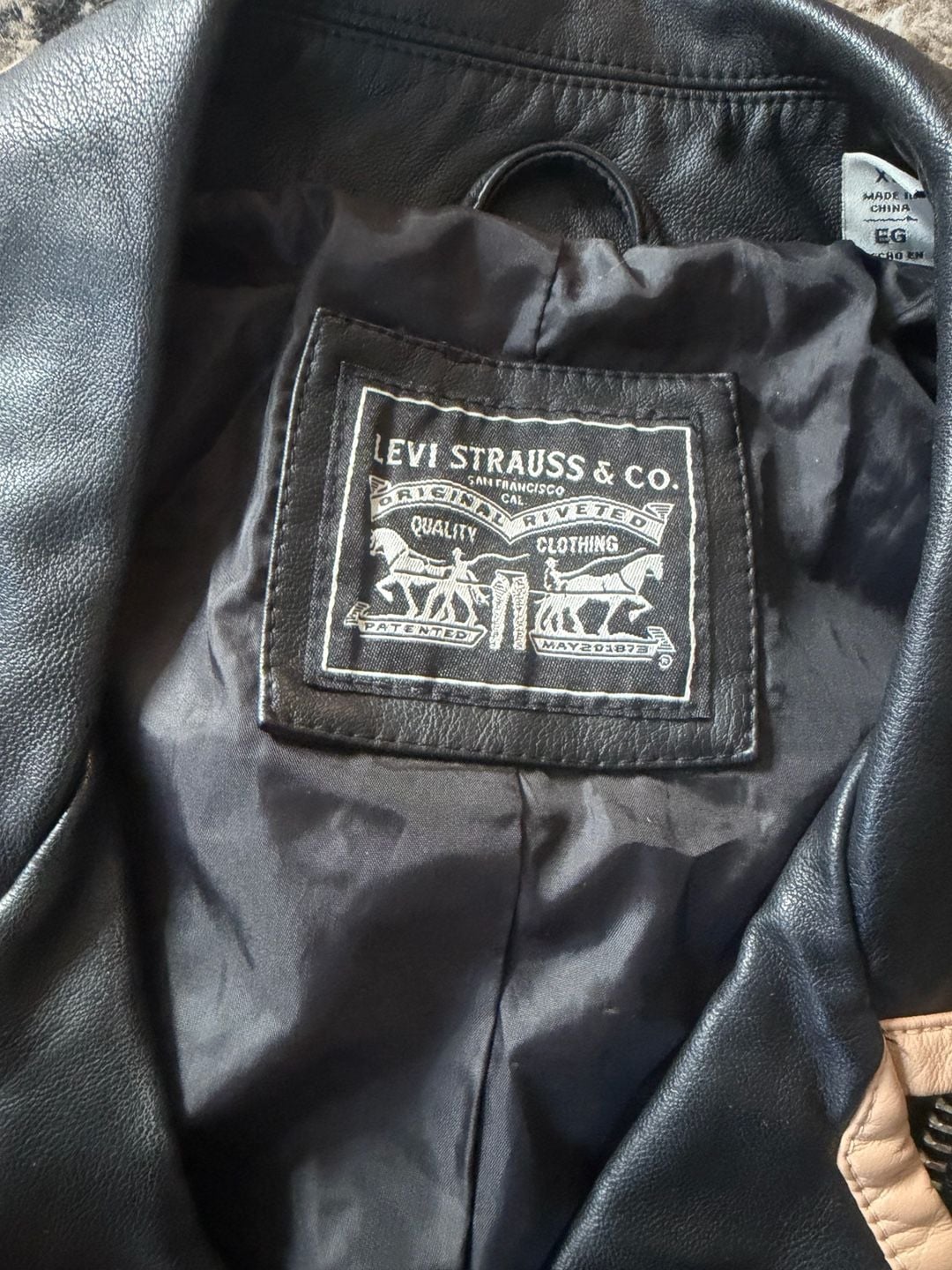Levi Strauss & Co. Moto Jacket Size XL Black Faux Leather 7