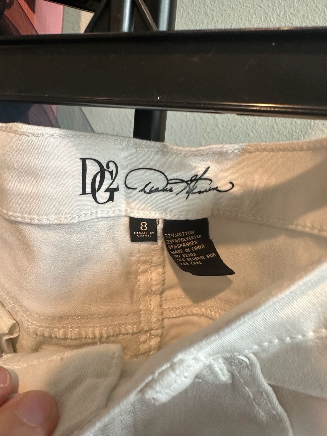 Diane Gilman White Straight Leg Jeans Size 8 3