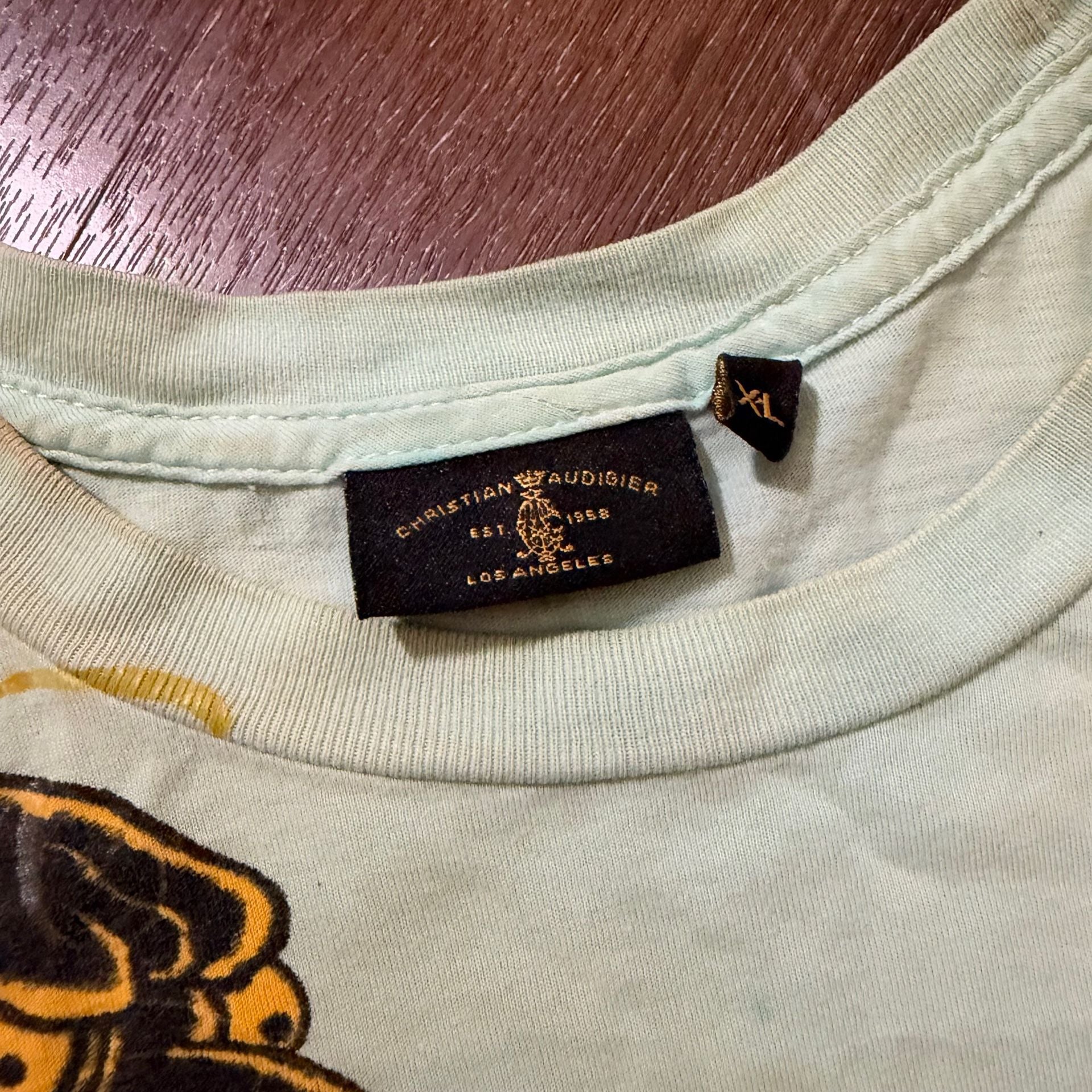 Essential Vintage Y2K Christian Audigier Tupac T-Shirt XL Black 6