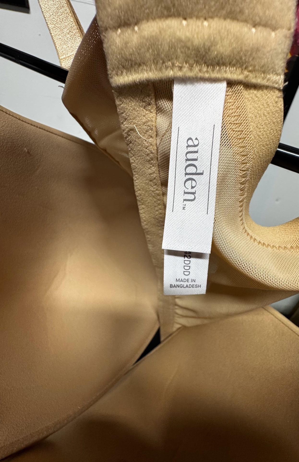 42DDD (wu50)Auden Smooth Lightly Lined Comfort Wire Demi Coverage Bra Beige 6
