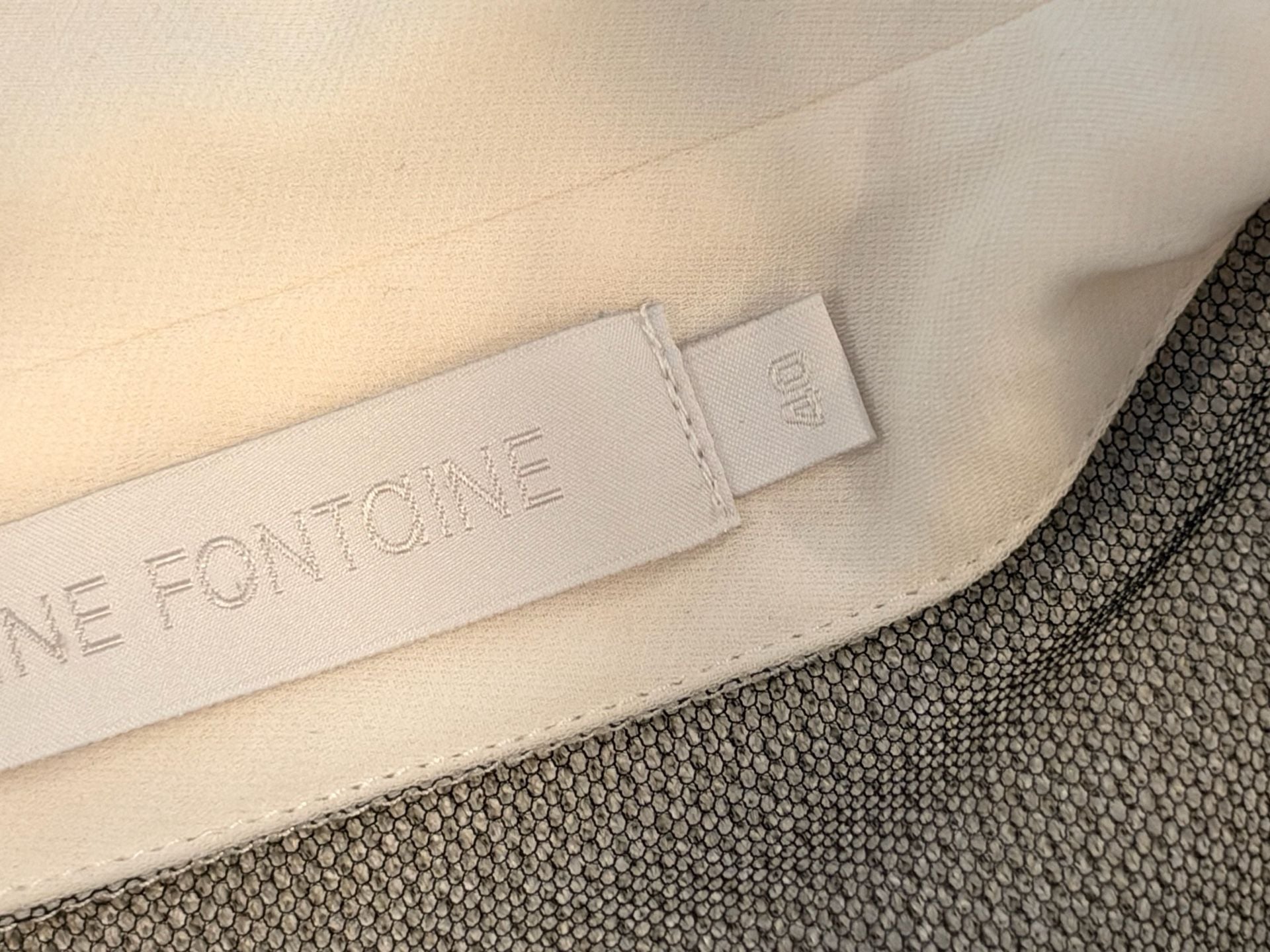 Anne Fontaine Mesh Blouse Size 40 Black White Collar 7