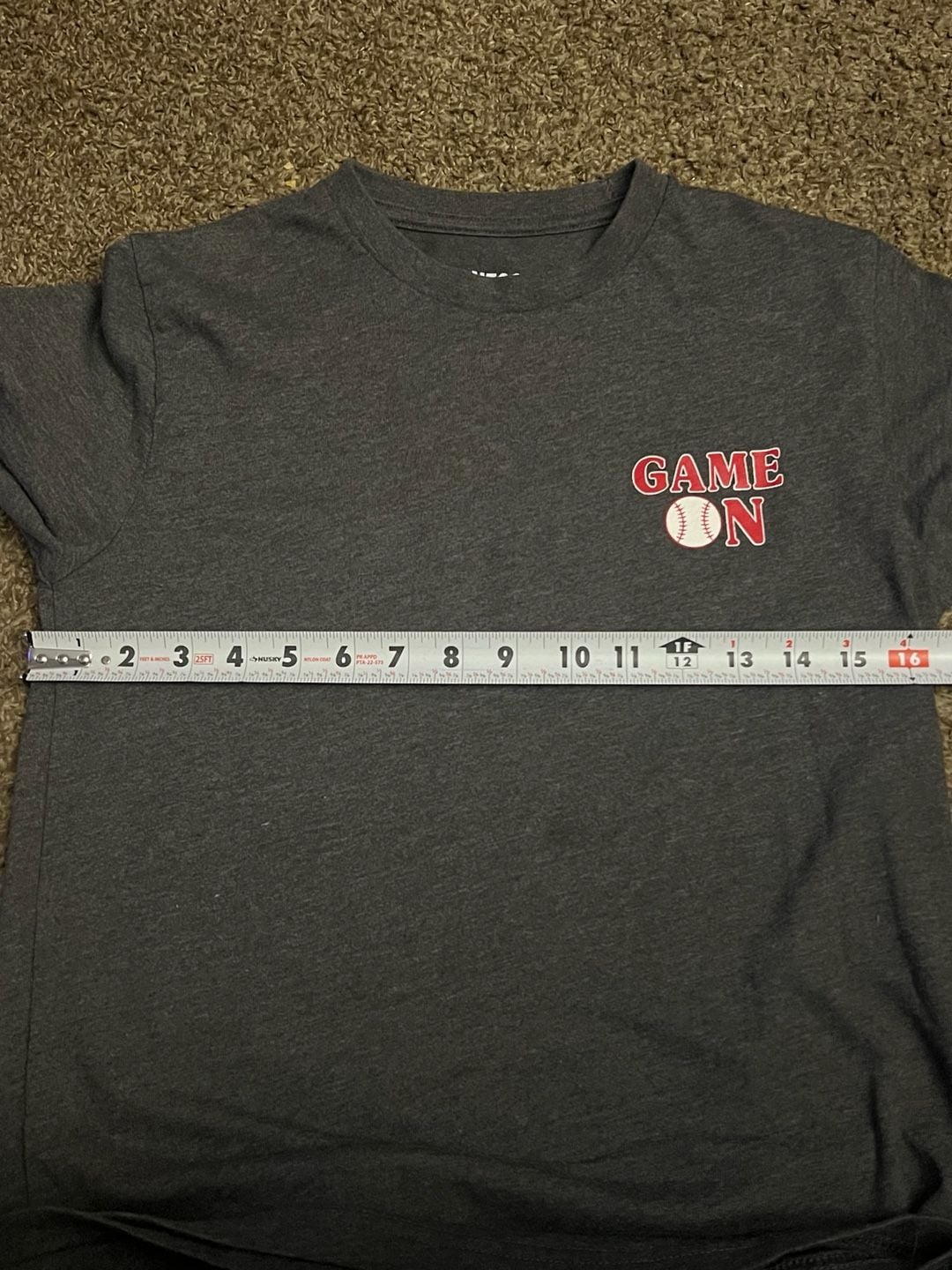Kindness & Confetti Game On Baseball Graphic T-Shirt Size S Gray 3