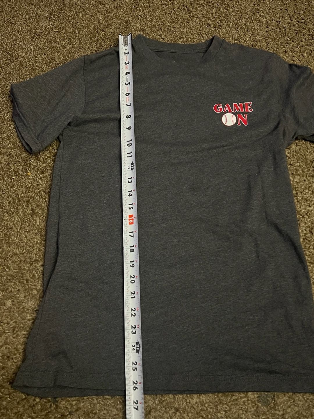 Kindness & Confetti Game On Baseball Graphic T-Shirt Size S Gray 4