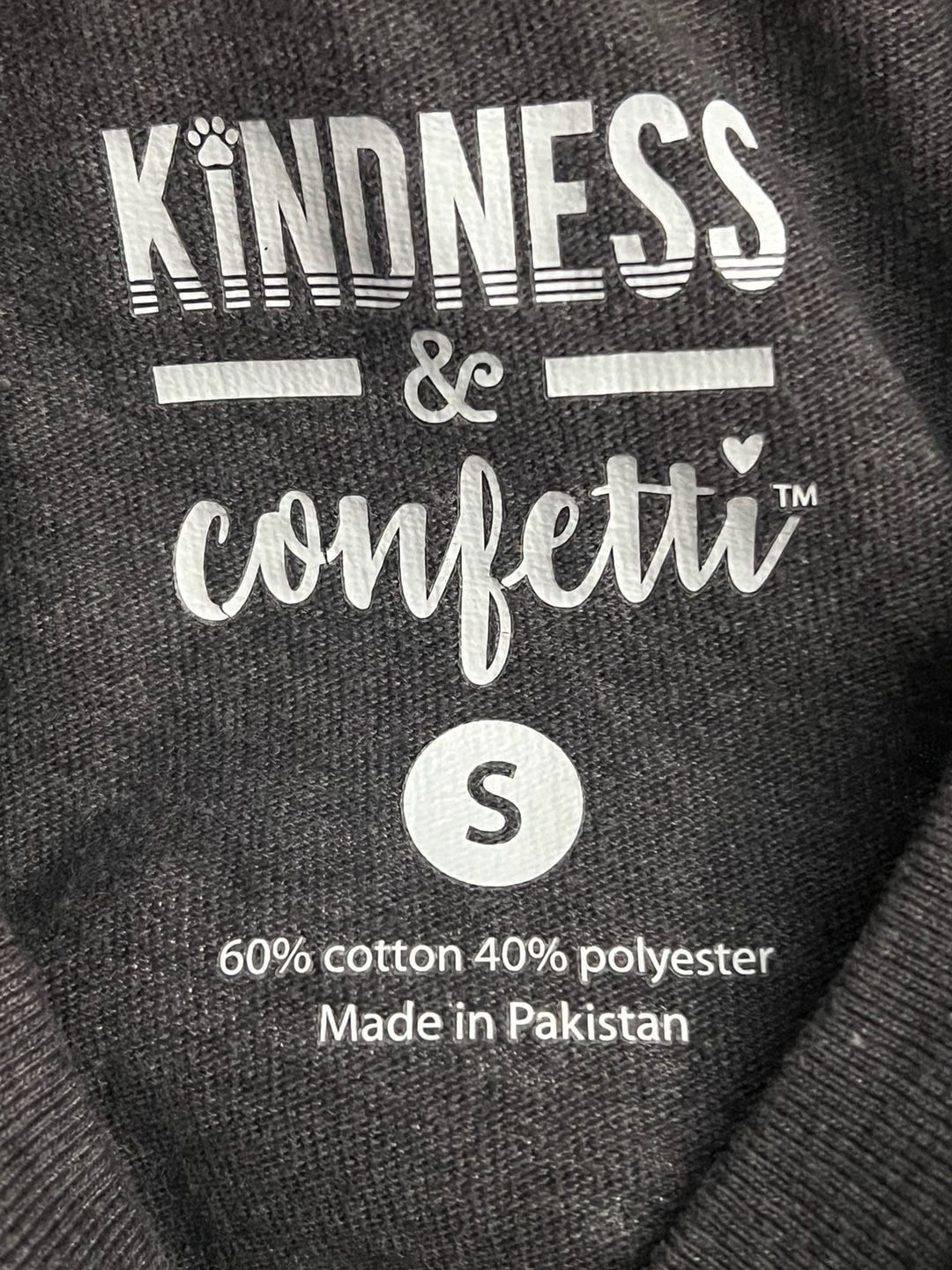 Kindness & Confetti Game On Baseball Graphic T-Shirt Size S Gray 6