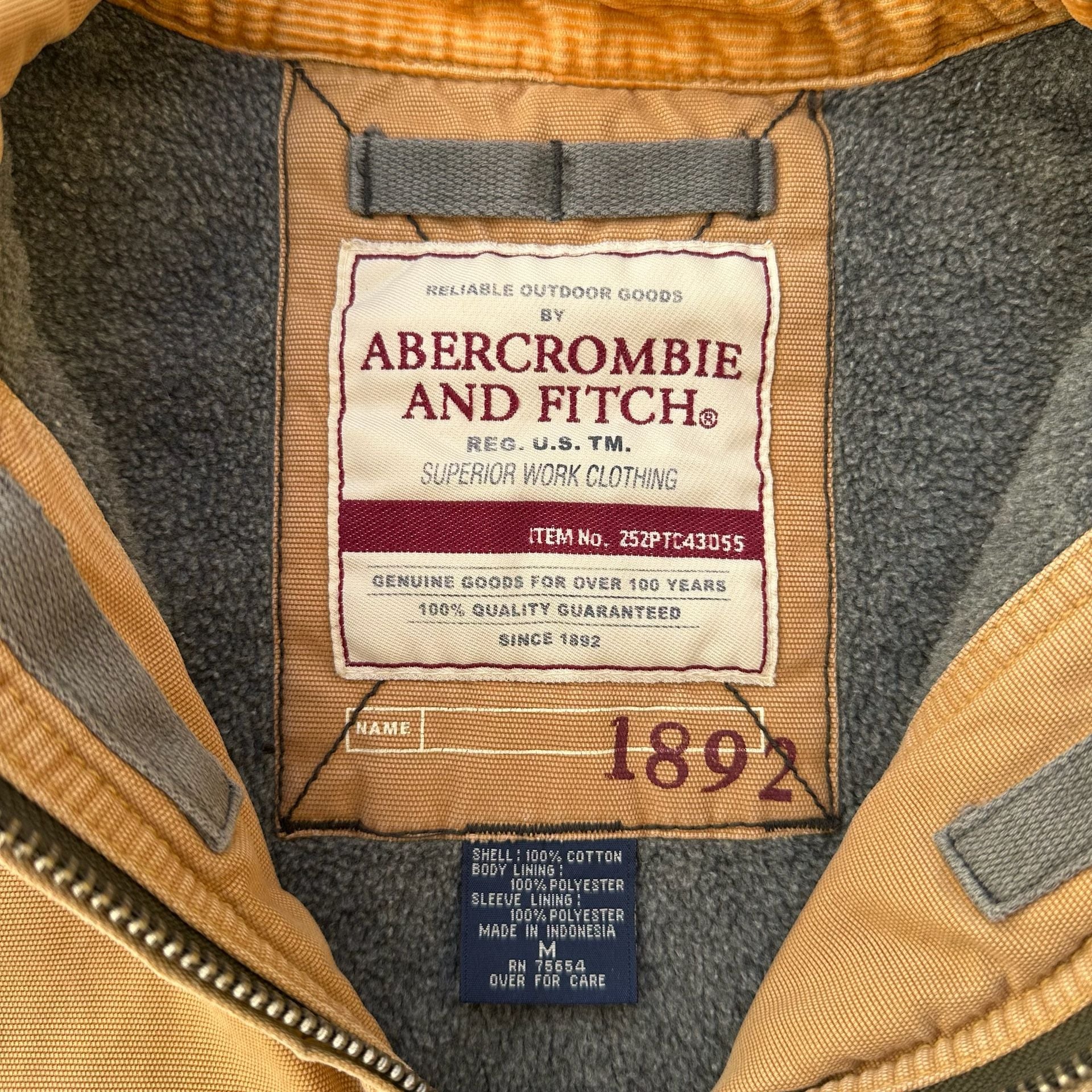 Abercrombie & Fitch Workwear Canvas Detroit Jacket Tan Medium 6