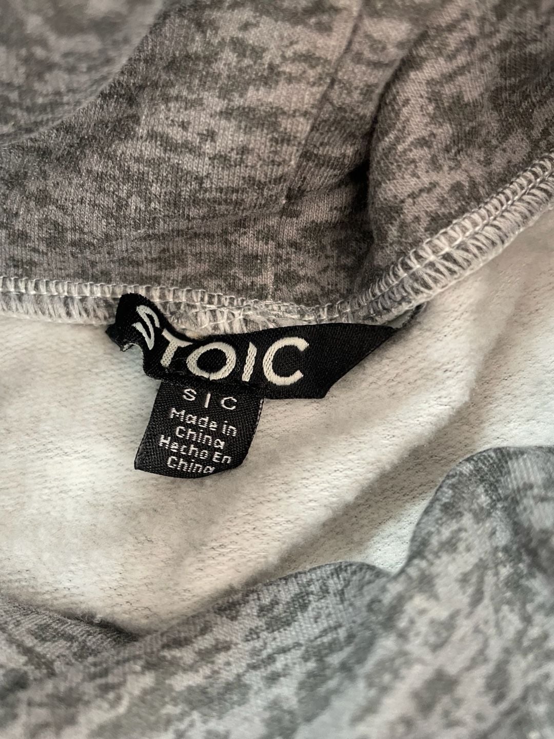 STOIC Cowl Neck Athletic Pullover Top Grey Space Dye long sleeve winter running sports 5