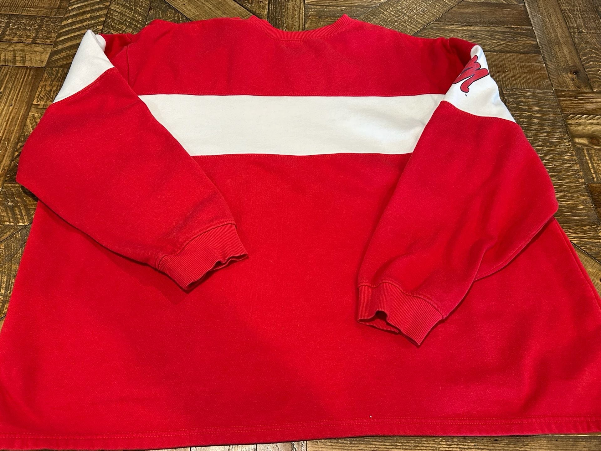 Hanes Ole Miss Rebels Sweatshirt Size 2XL Red White College Apparel 7