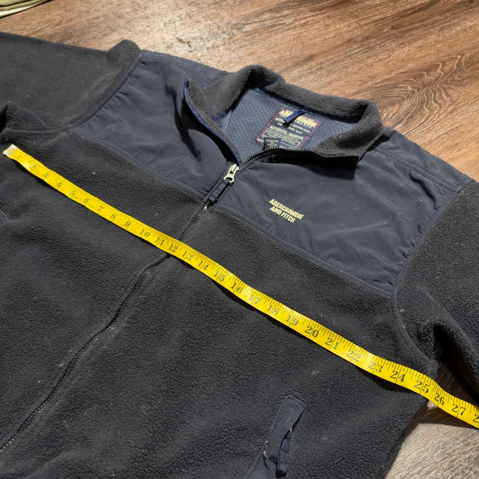 Essential Vintage Abercrombie & Fitch Fleece Jacket Size XL Navy Blue Full Zip 3