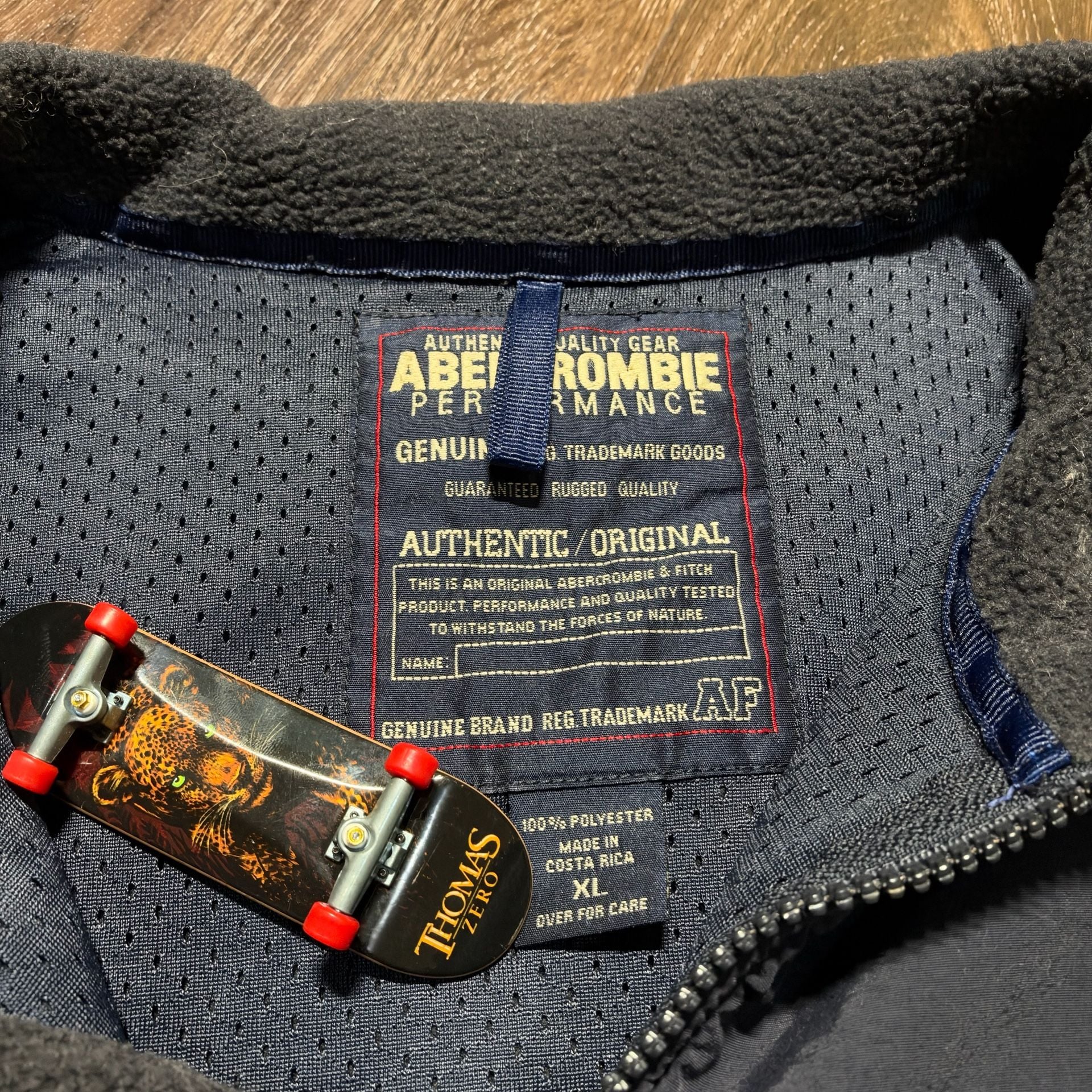 Essential Vintage Abercrombie & Fitch Fleece Jacket Size XL Navy Blue Full Zip 5