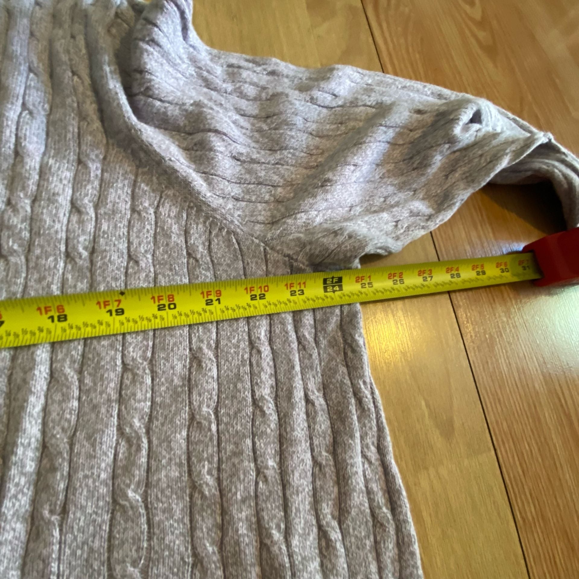 Kim Rogers Cable V-Neck Sweater Size 2X Lilac 7