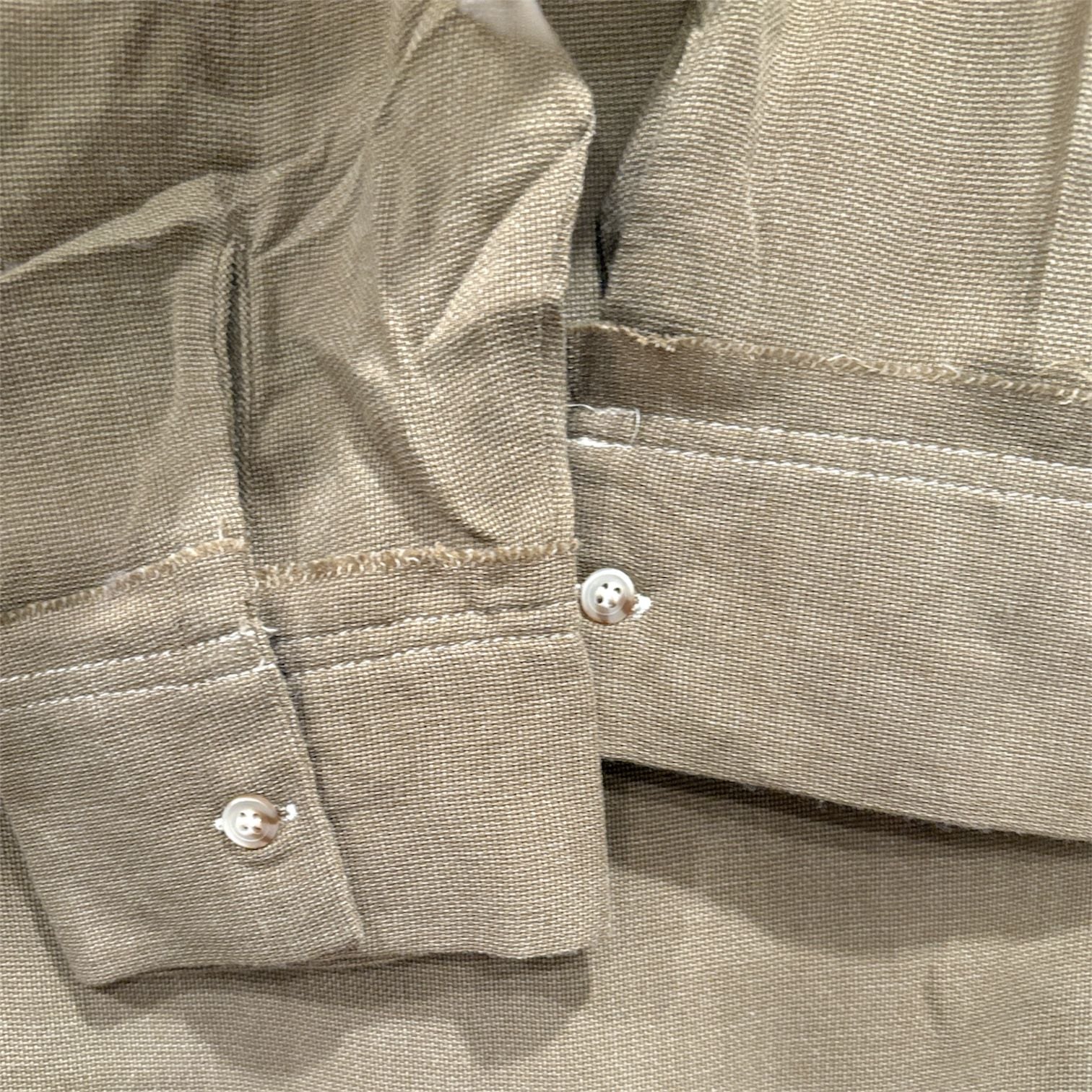 The Nu Vintage Utility Raw Hem Shirt Oversized Button Up Size Small 7