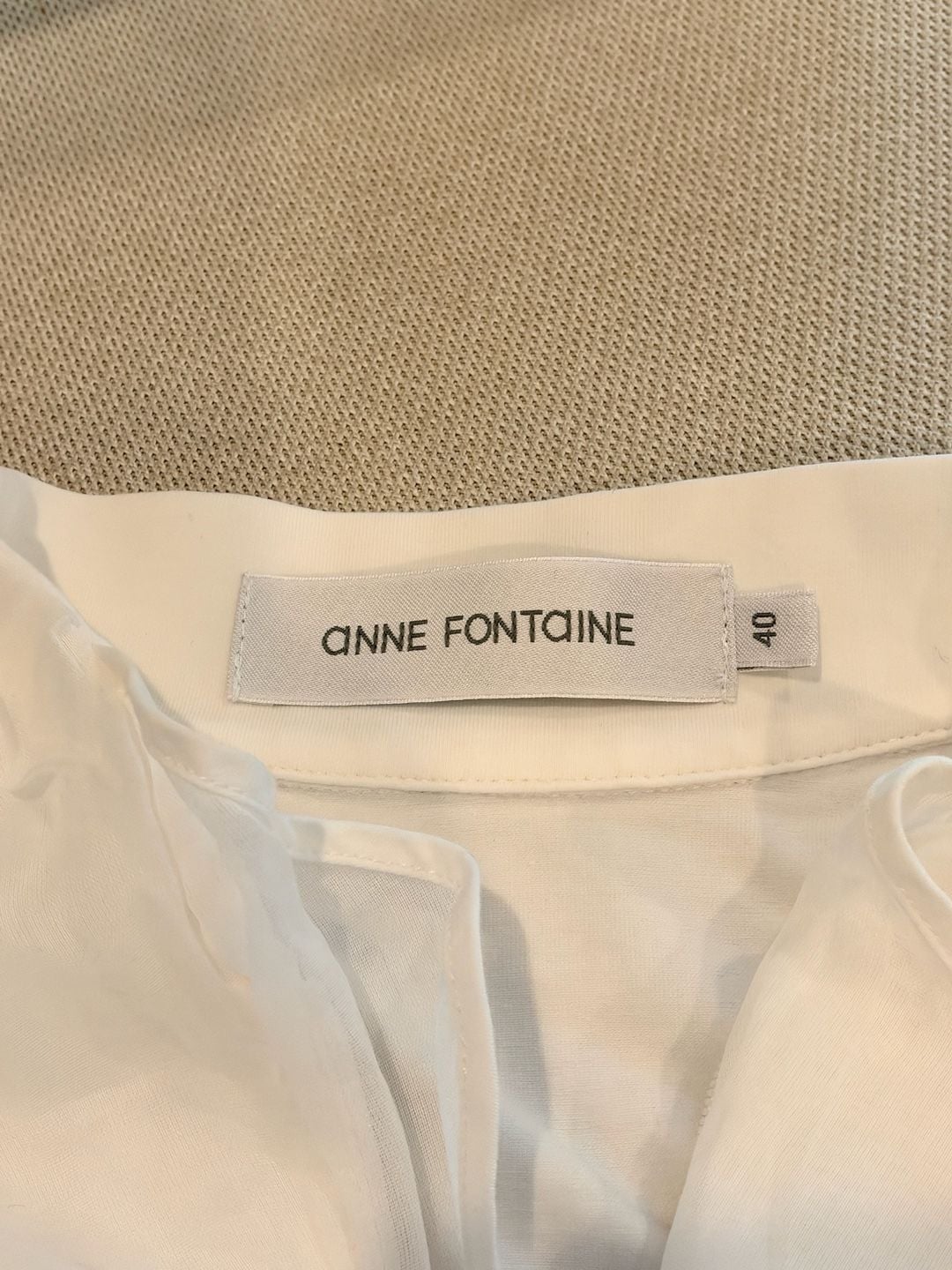 Anne Fontaine Stilla Size 40 White Sleeveless Ruffle 5