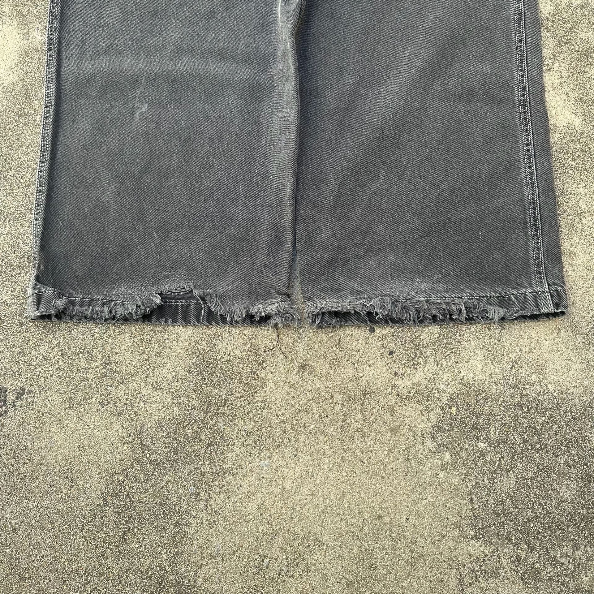 Vintage JNCO Snake Surfboard Embroidered Wide Leg Denim Jeans Black 34x32 6