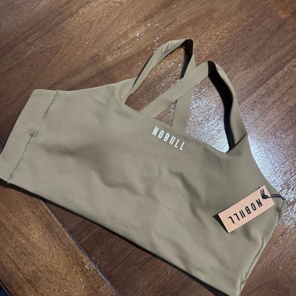 NOBULL Tactical Green Longline Sports Bra XL