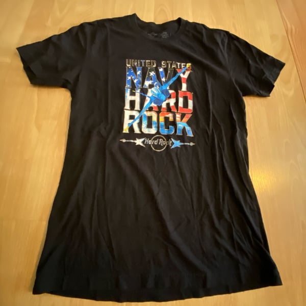 Hard Rock Cafe United States Navy T-Shirt Medium Black