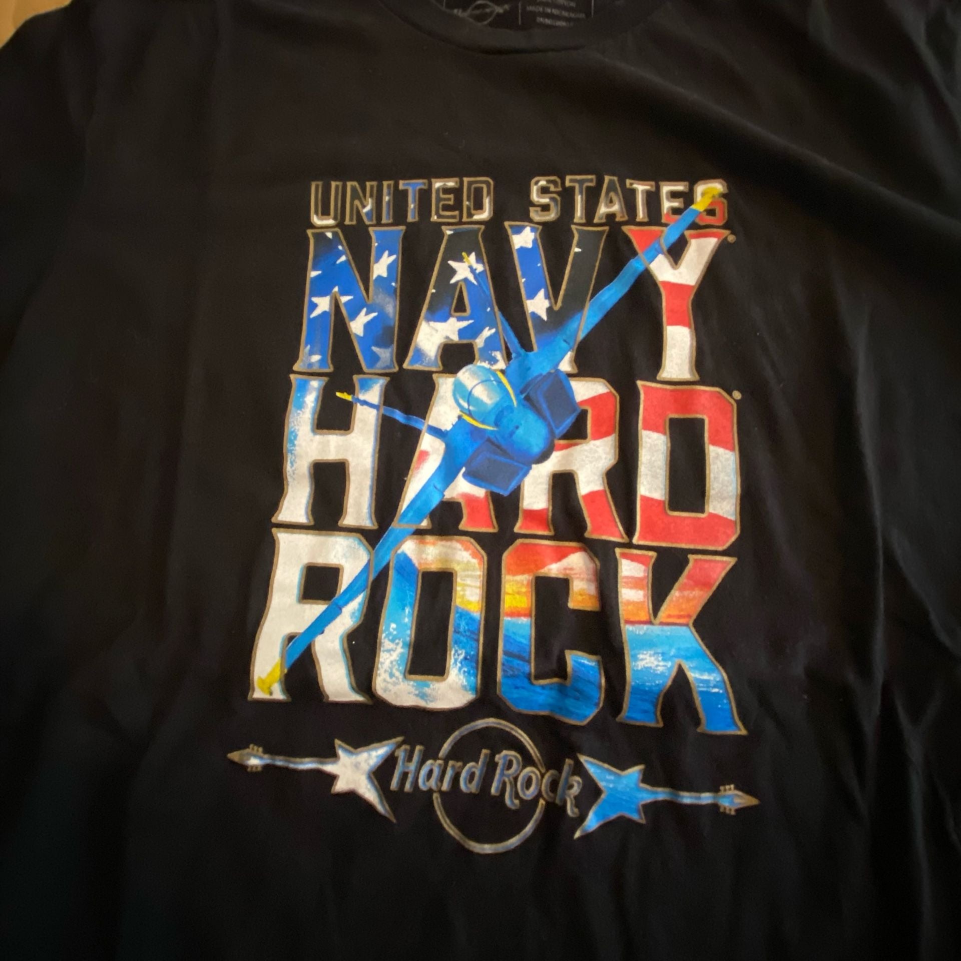 Hard Rock Cafe United States Navy T-Shirt Medium Black 3