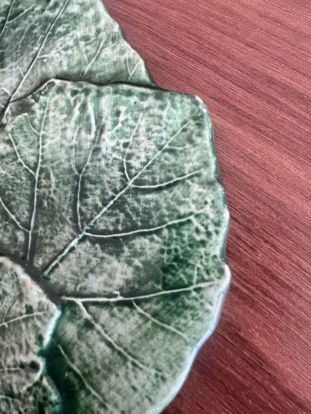 Vietri Italy Foglia Fresca Green Leaf Ceramic Platter 7631/23 4