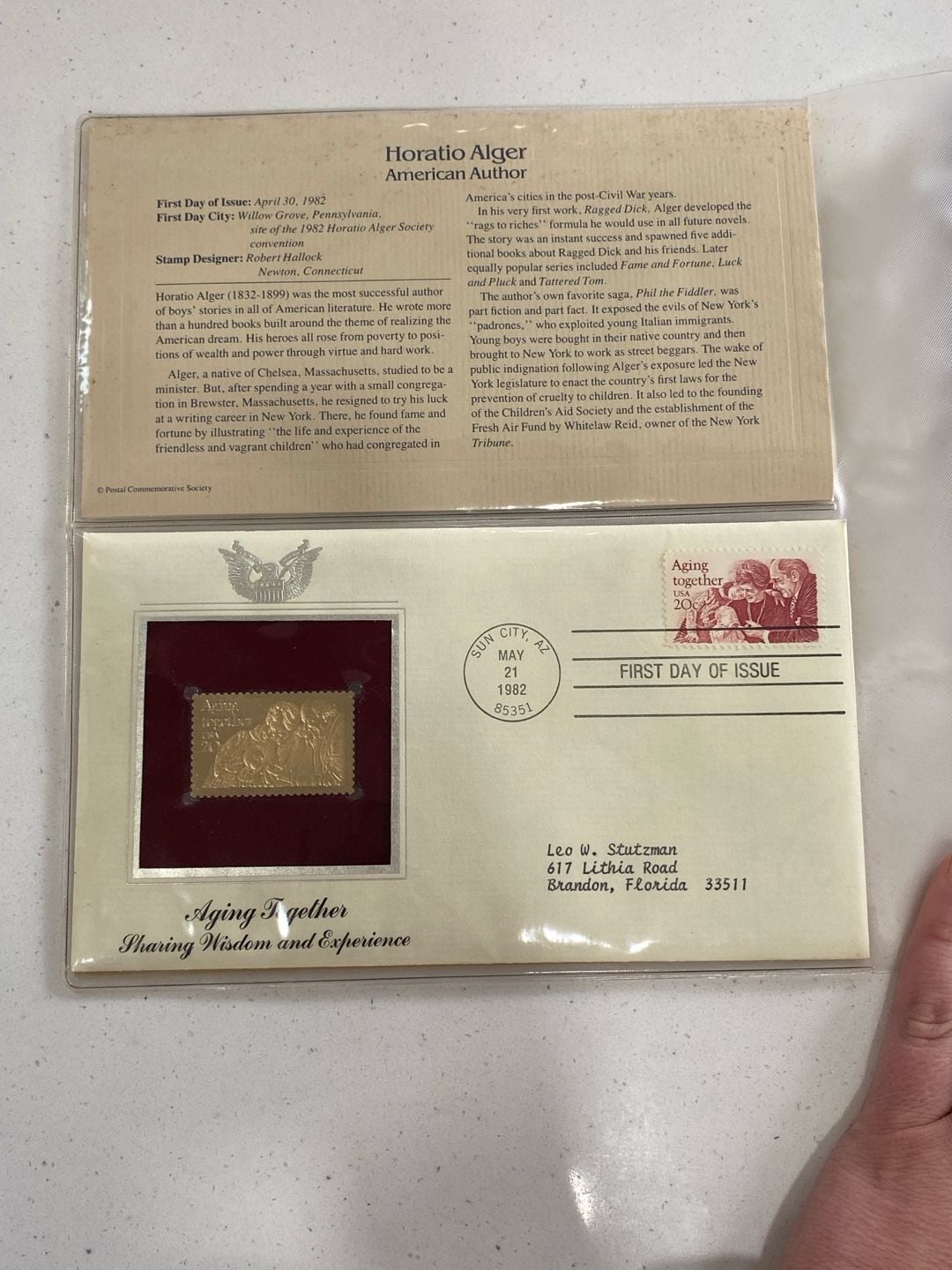 Postal Commemorative Society 22kt Gold Replica Stamp First Day Covers Lot 2