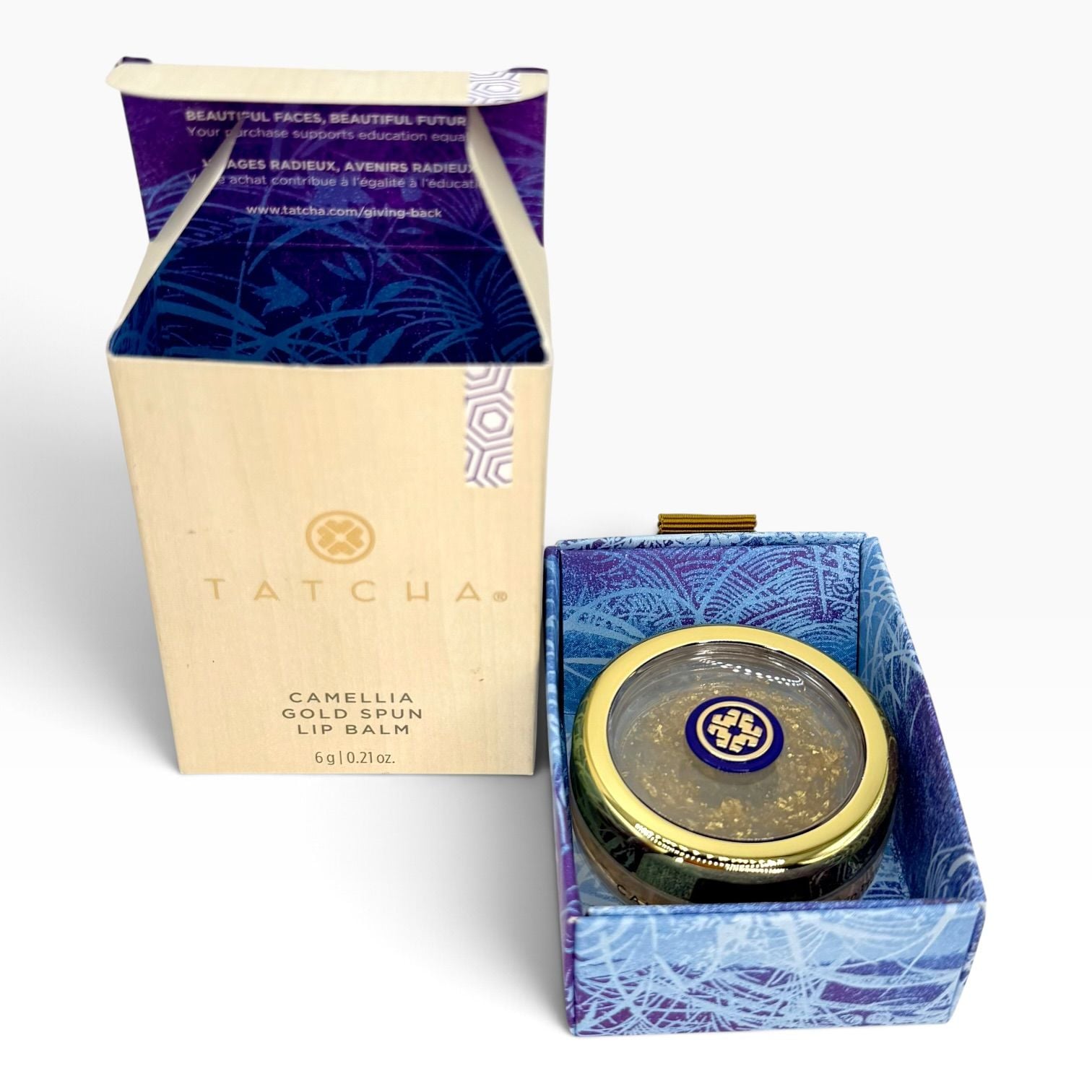 Tatcha Camellia Gold Spun Lip Balm 0.21 oz New 4