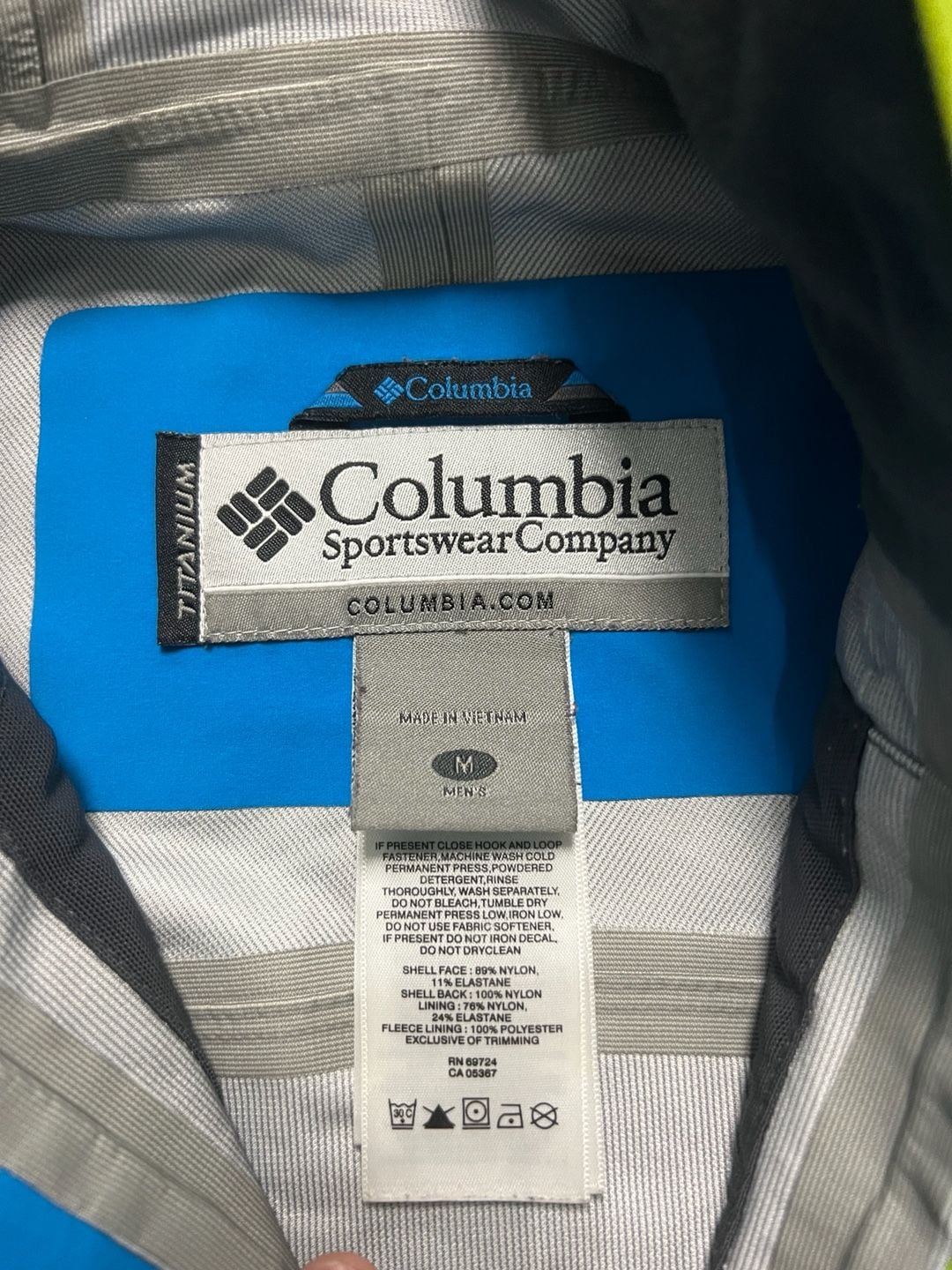 Columbia Titanium Jacket Size M Blue Sportswear 4